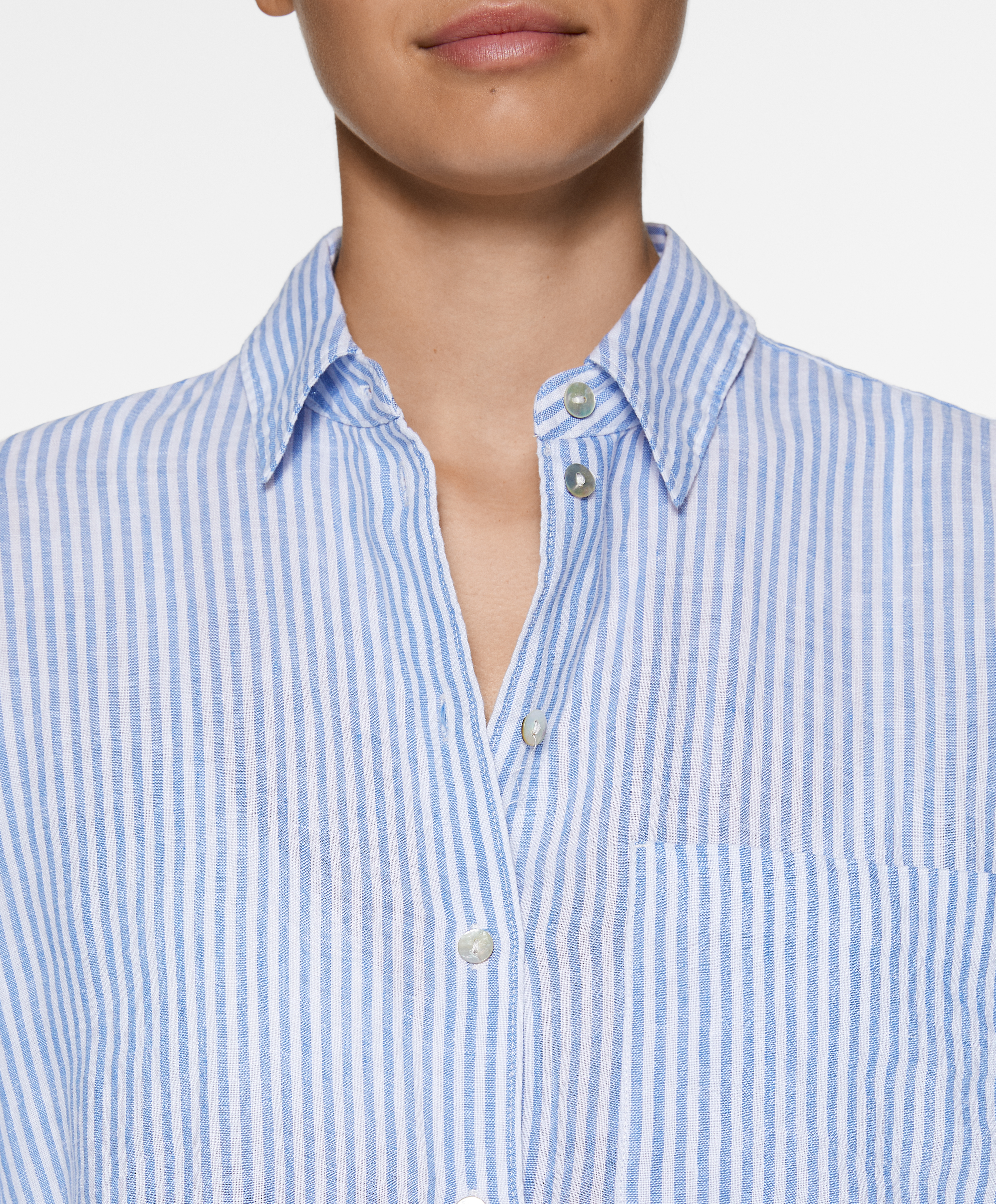 100% linen long-sleeved shirt