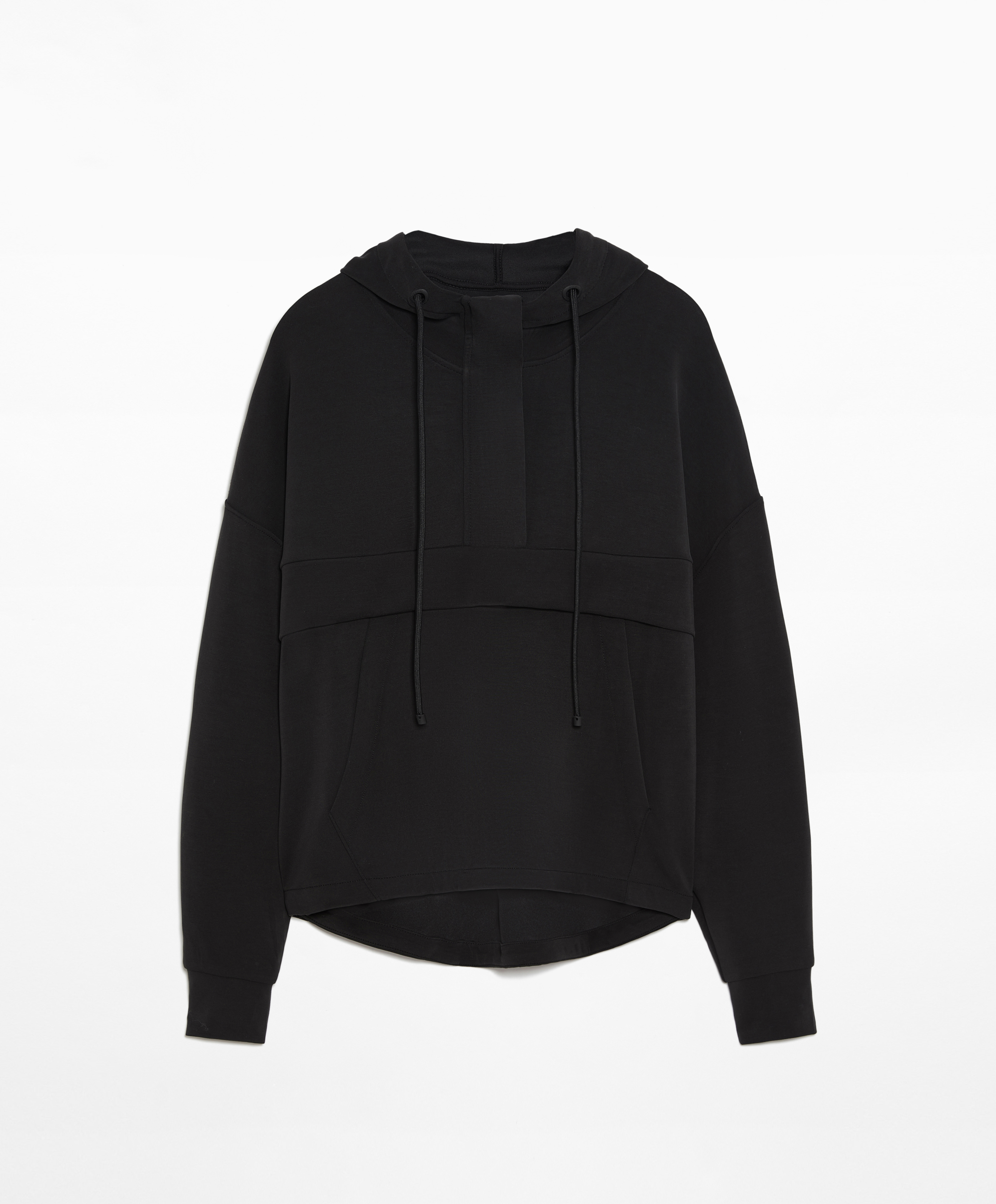 Soft-touch sweatshirt with modal and zip