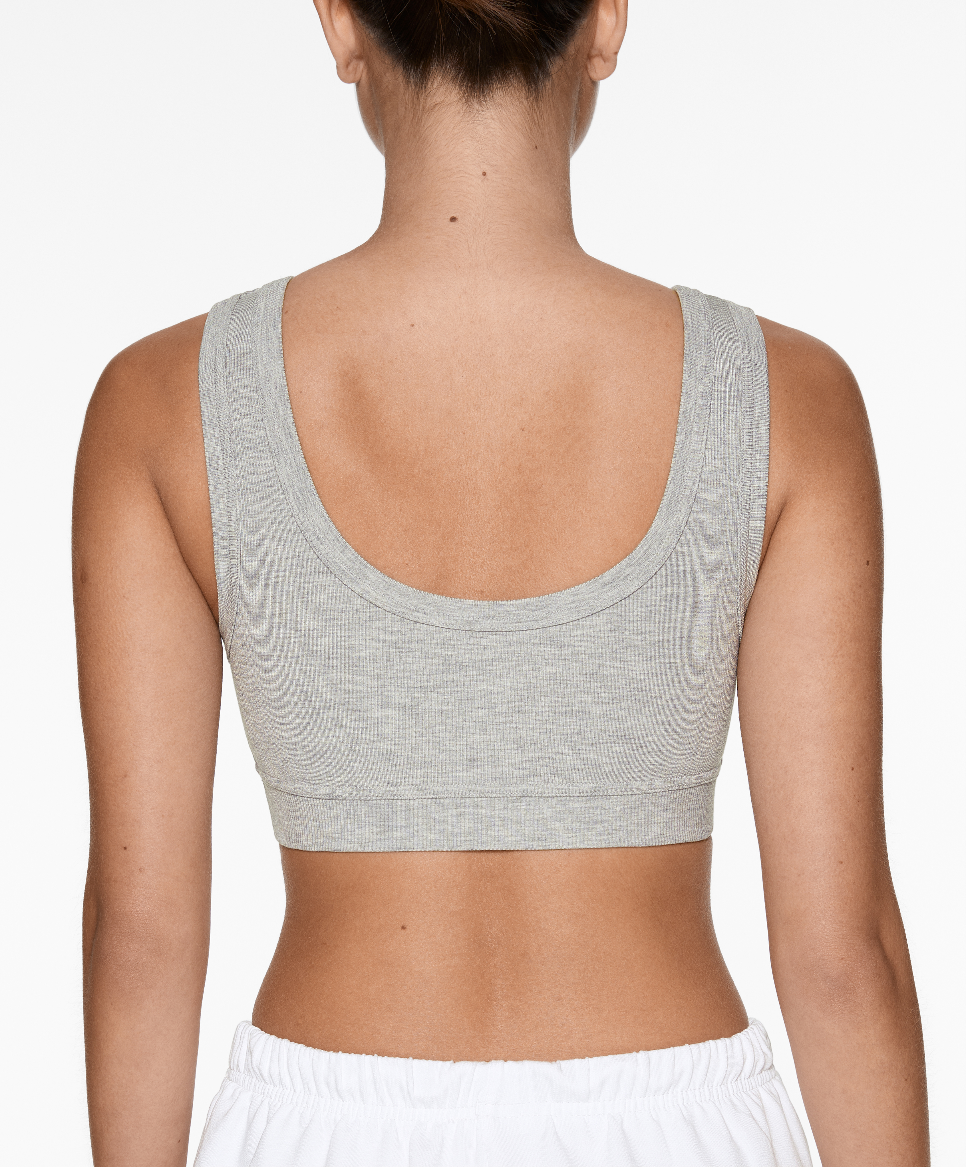 Rib bra top with modal