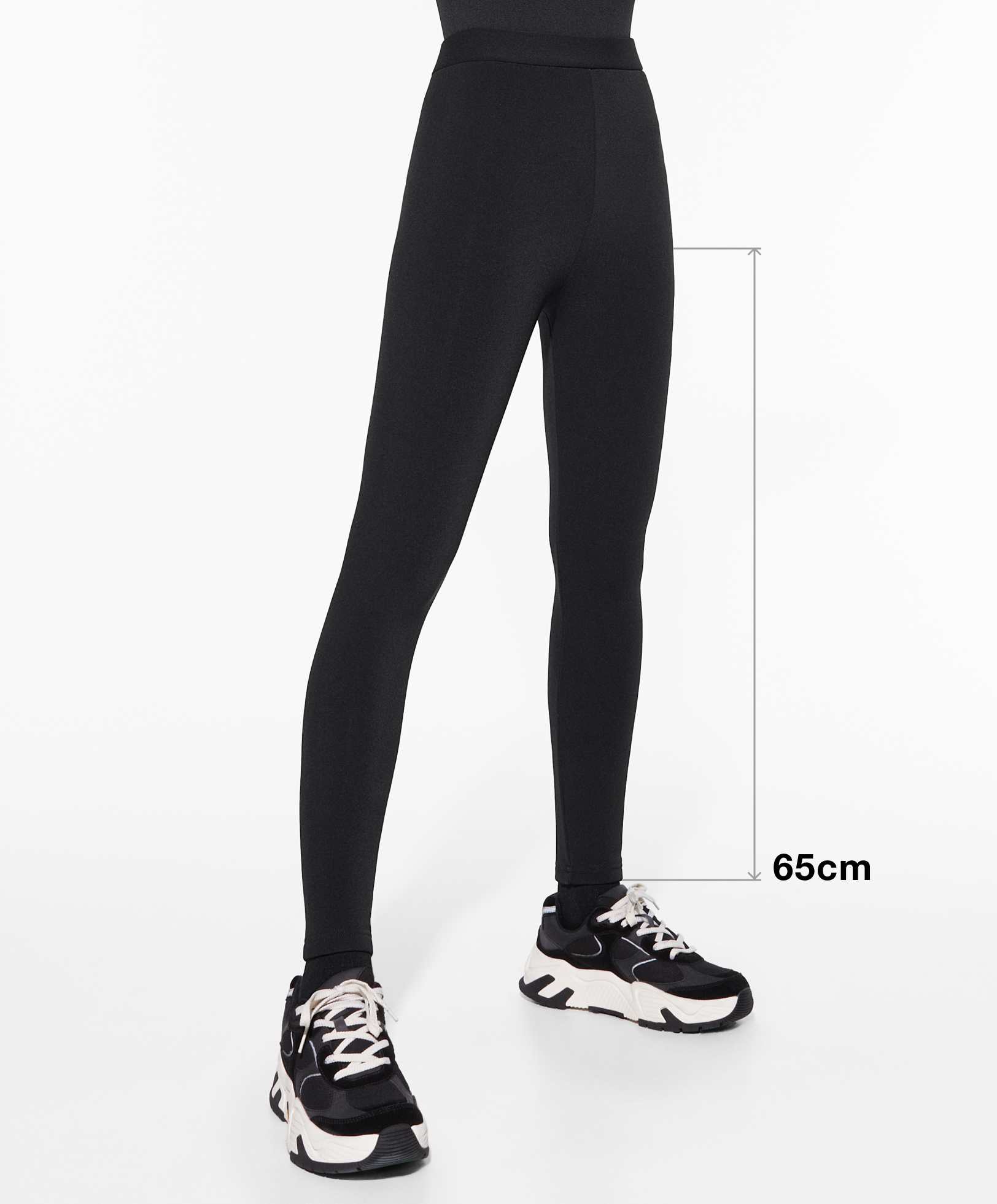 Super-extra-warm seamless 65cm ankle-length leggings