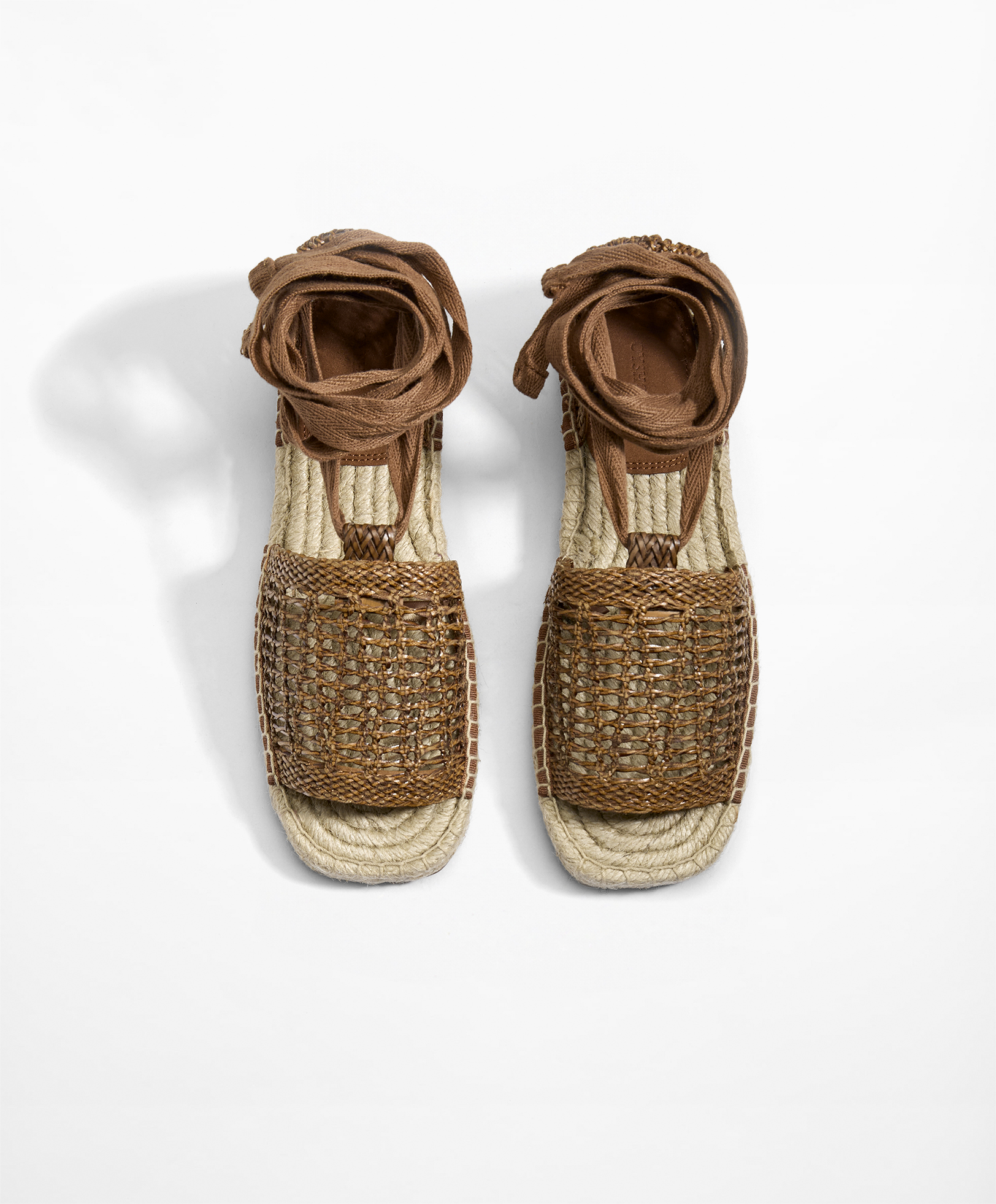 Braided jute sandals