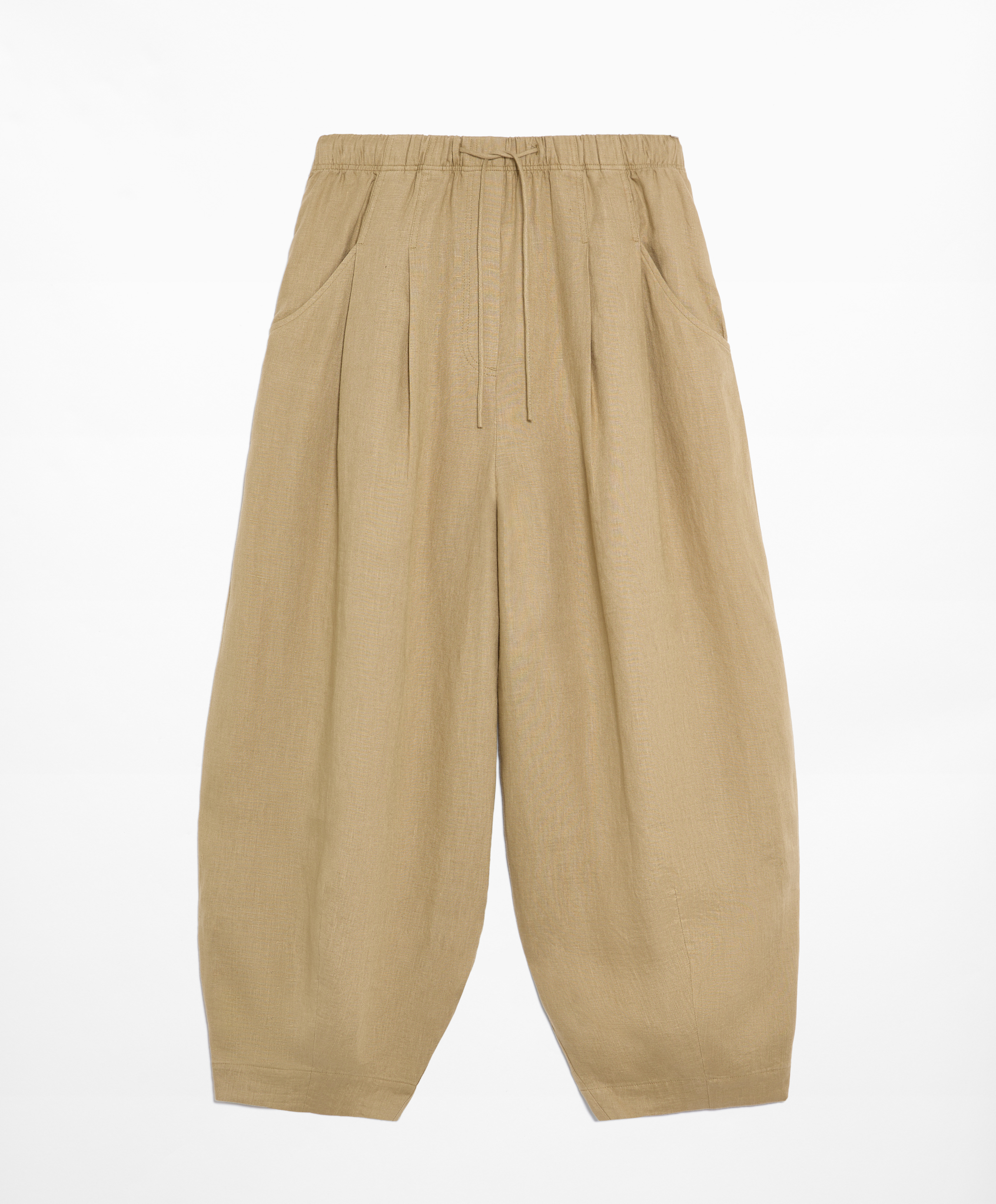 100% linen balloon trousers