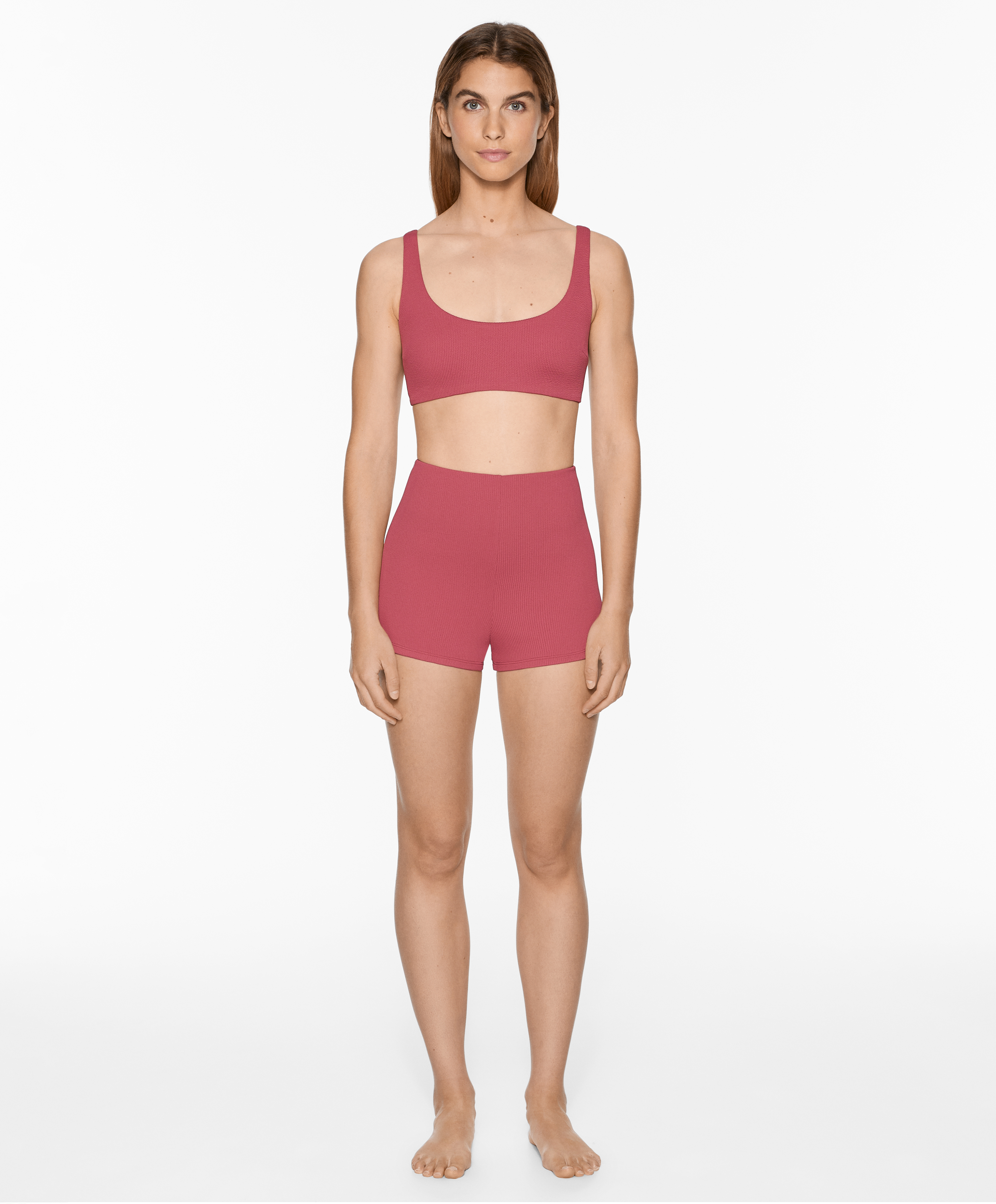 Rib hot pant bikini briefs