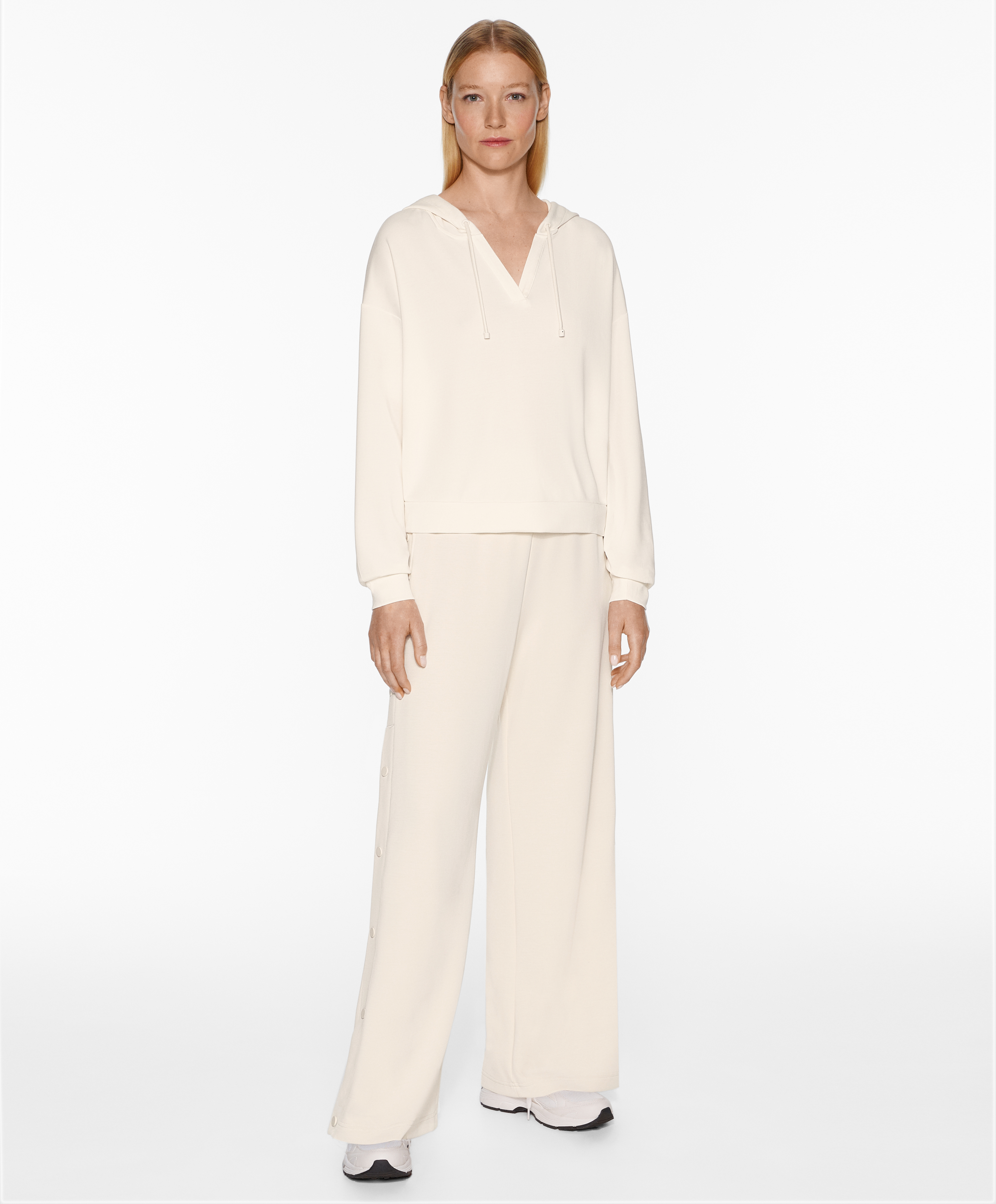 V-neck sweatshirt with modal