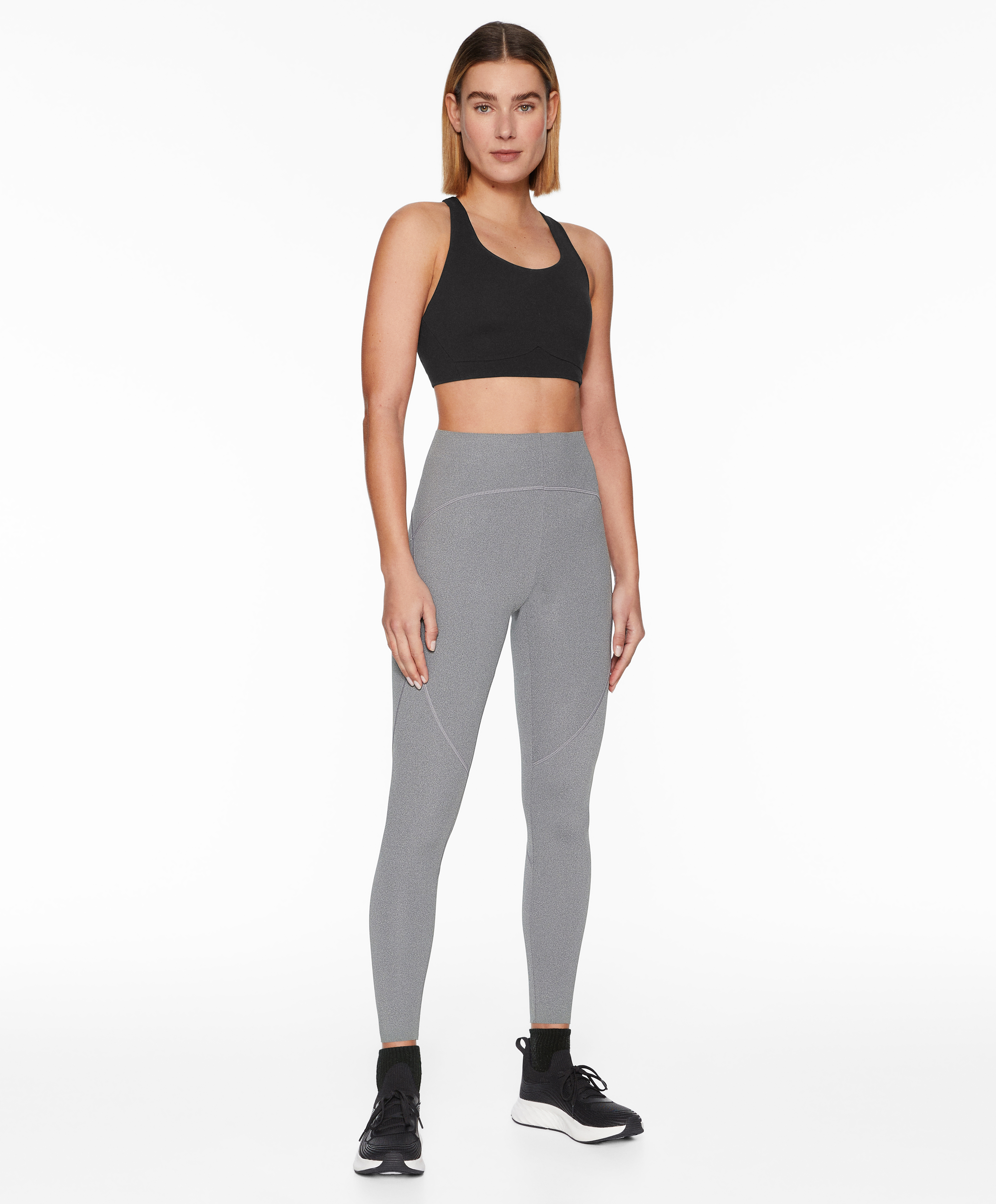 Basic compressive ankle-length leggings