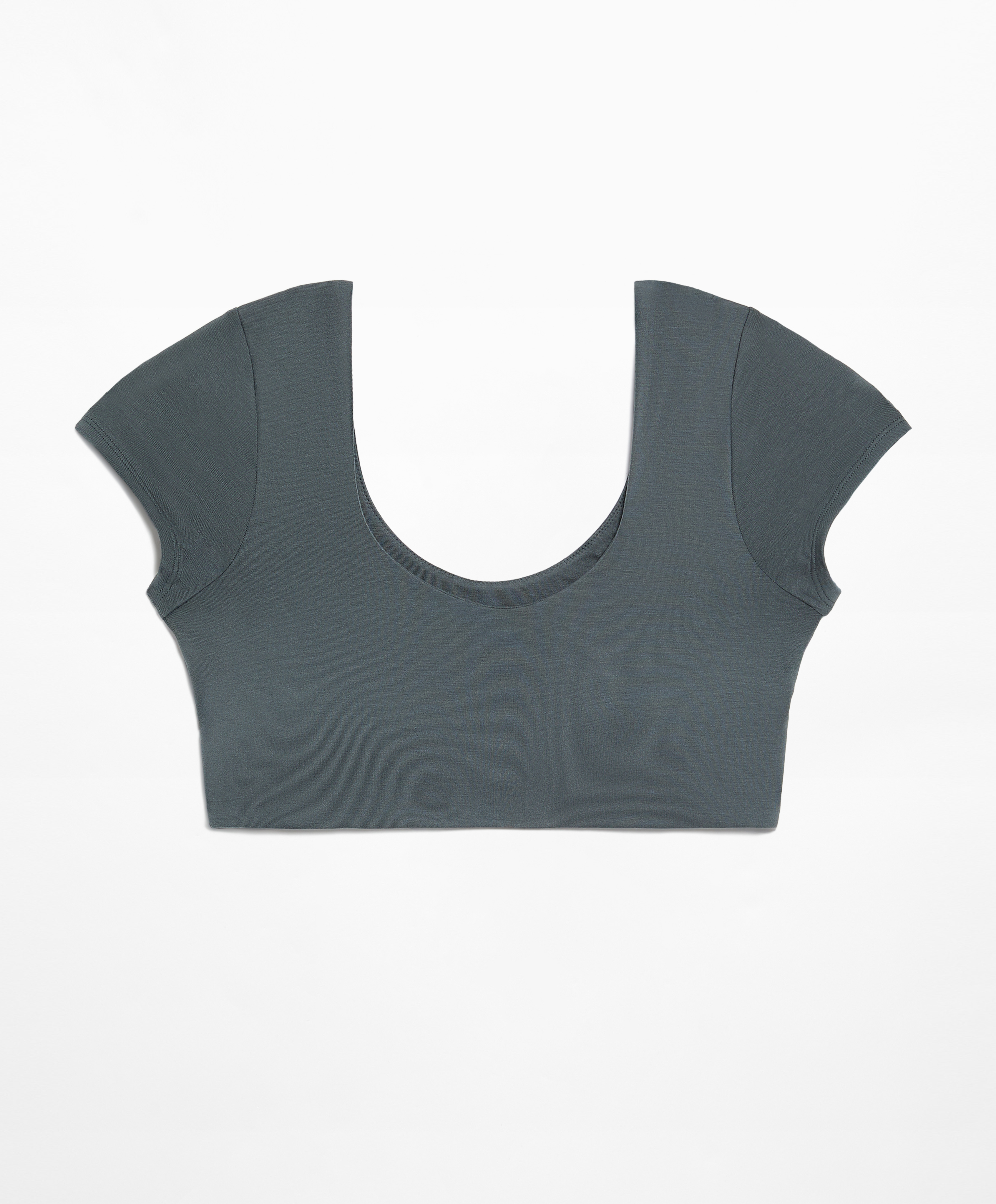Short-sleeved bra top with modal