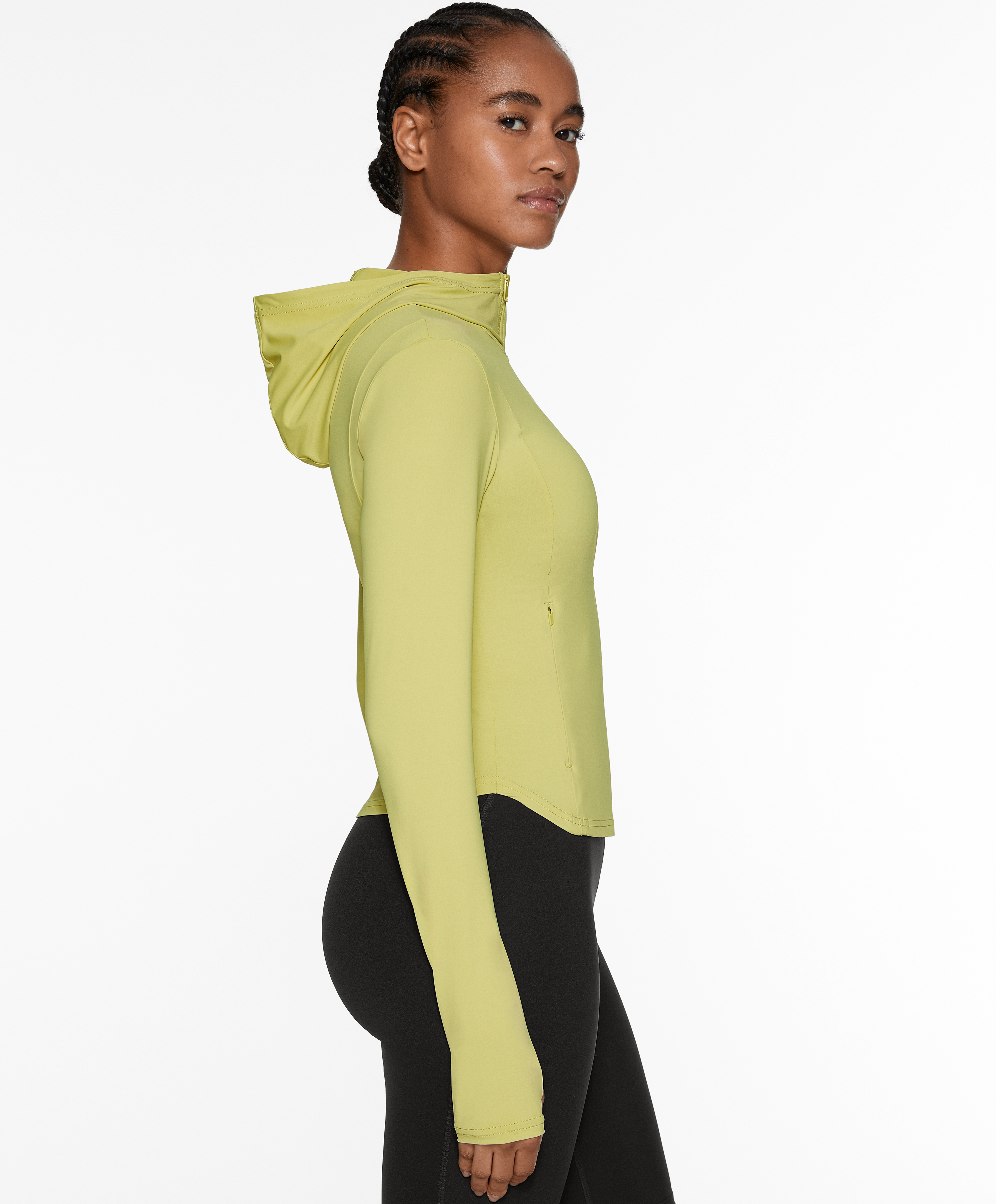 Cool touch hooded technical jacket