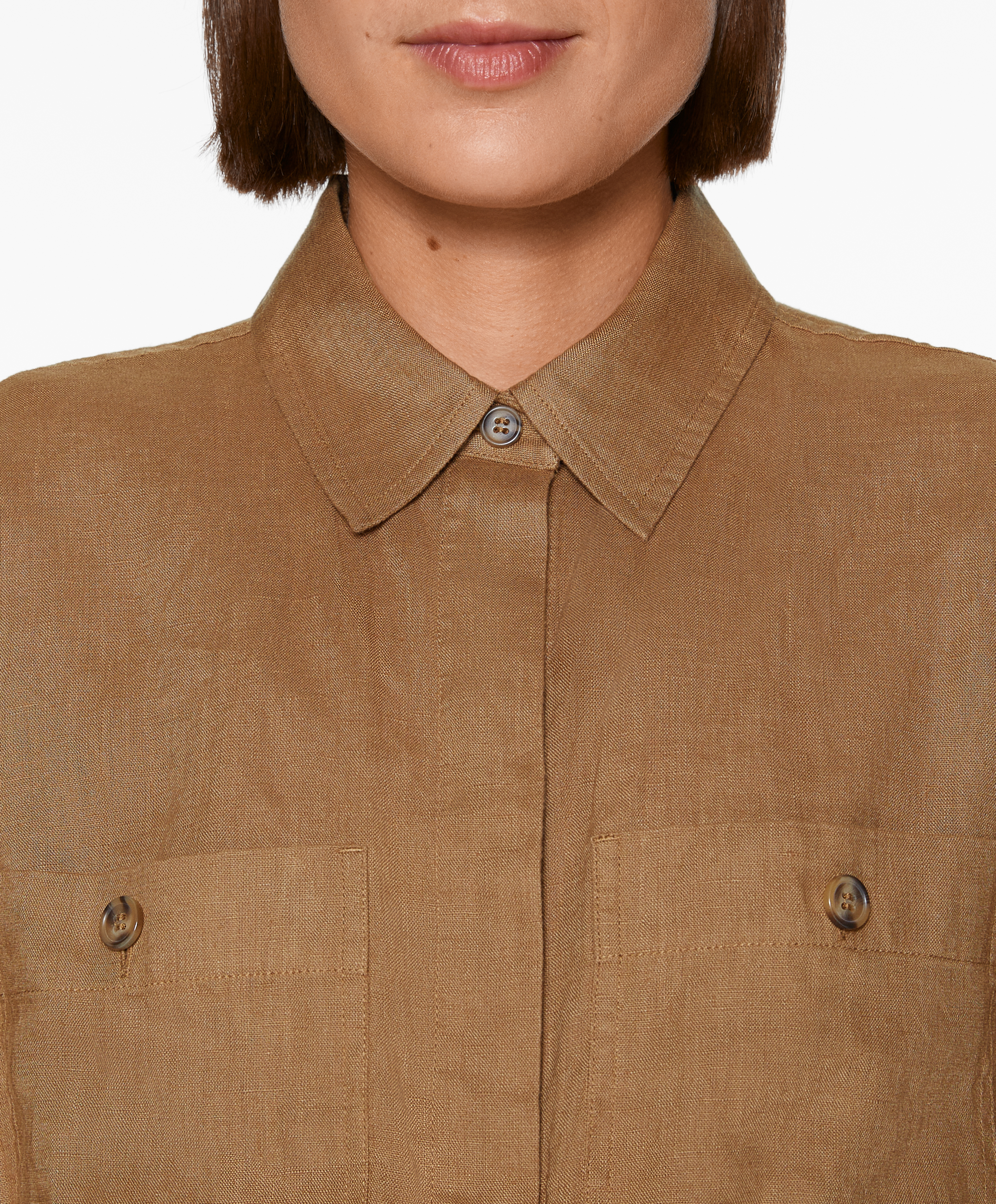 100% linen short jumpsuit with pockets