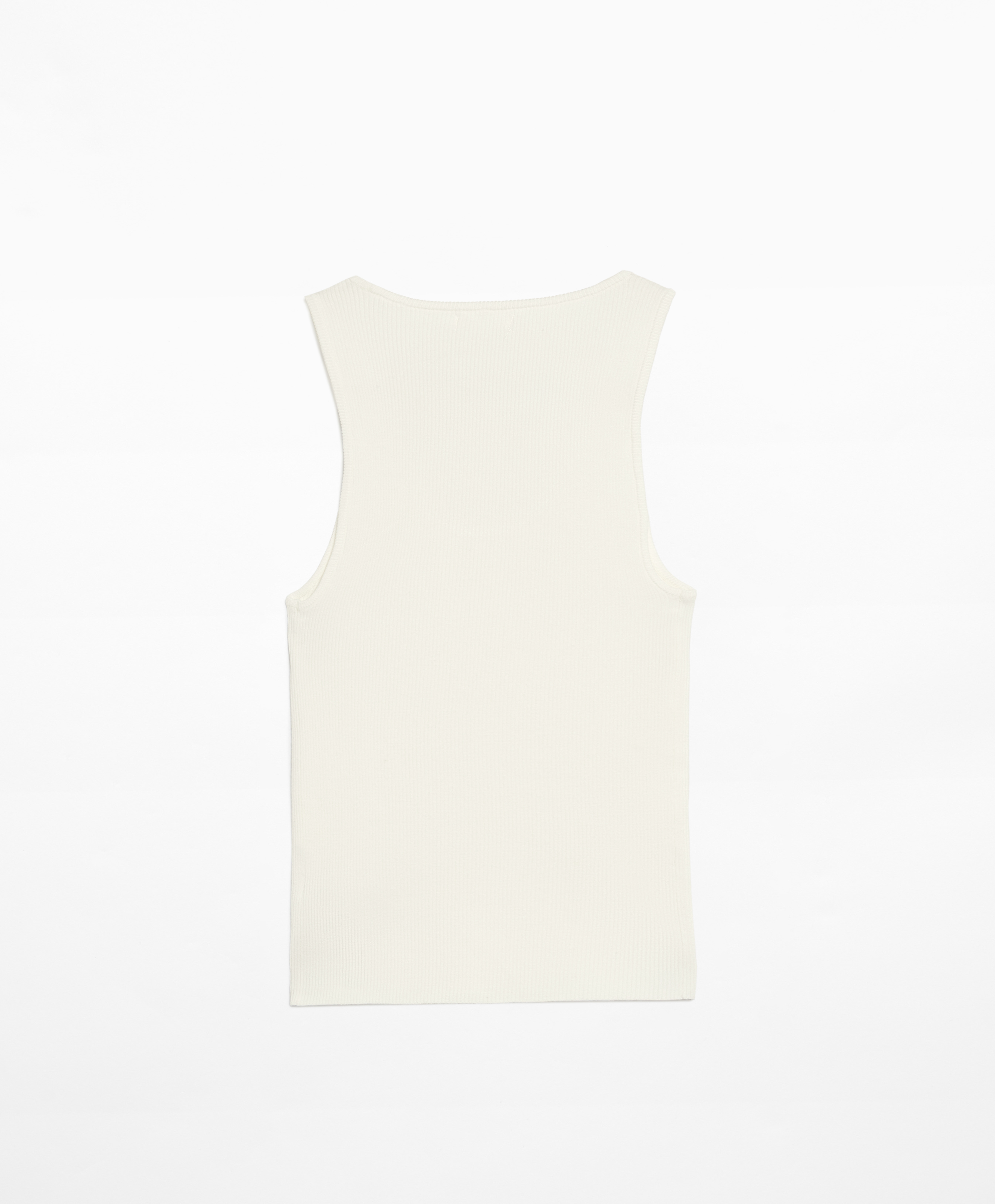 Knit sleeveless T-shirt