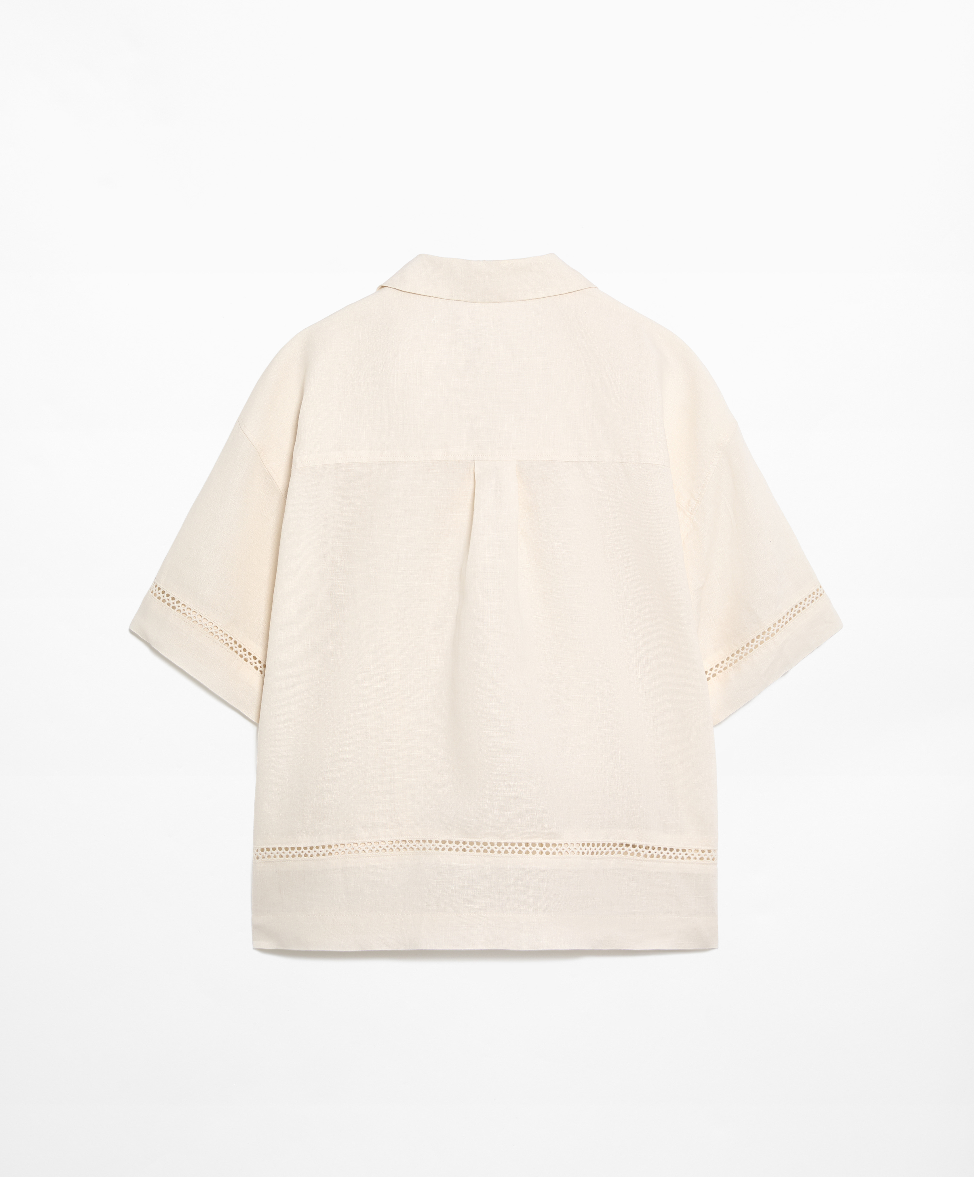 100% linen embroidered shirt