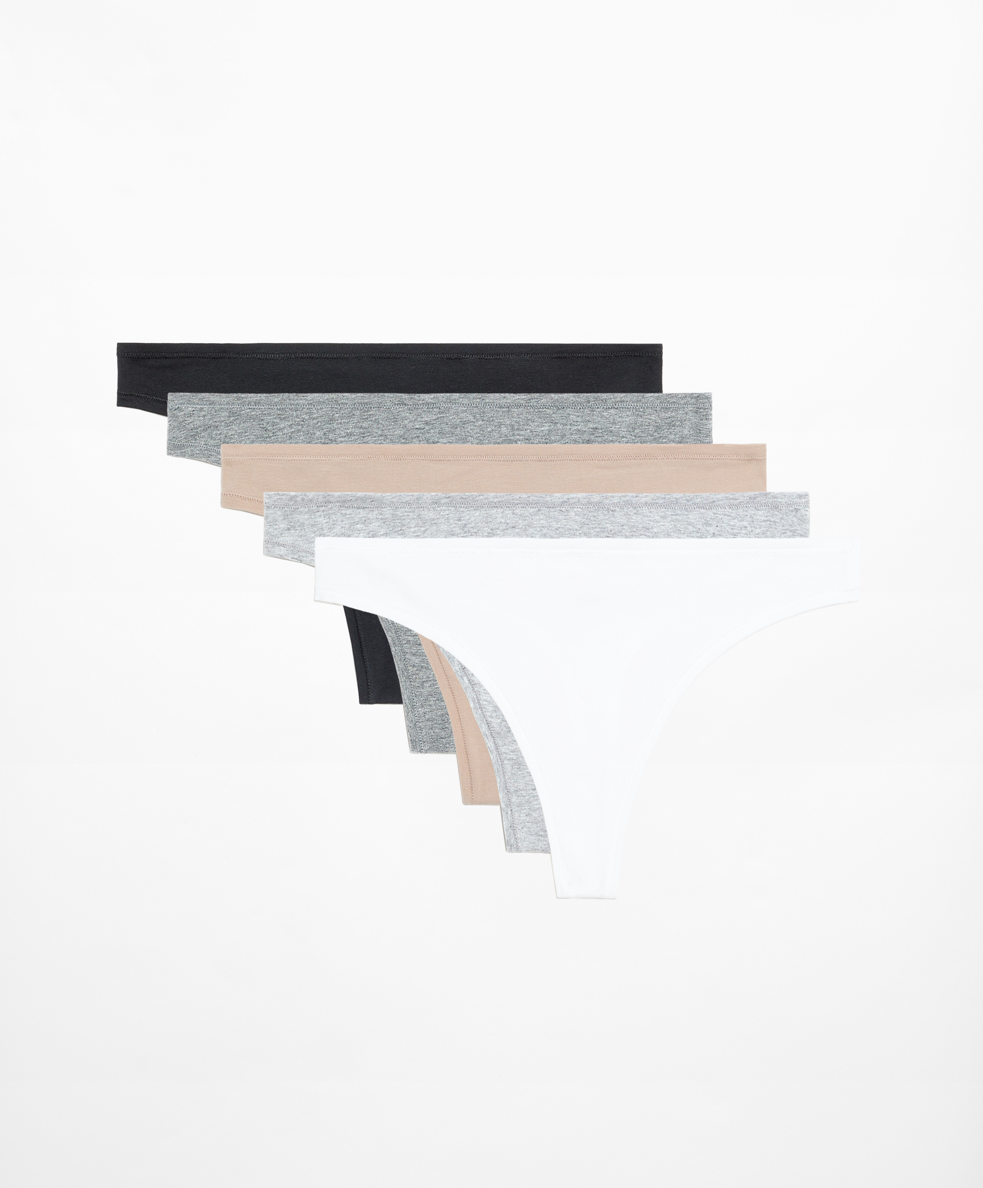 5 cotton blend thongs