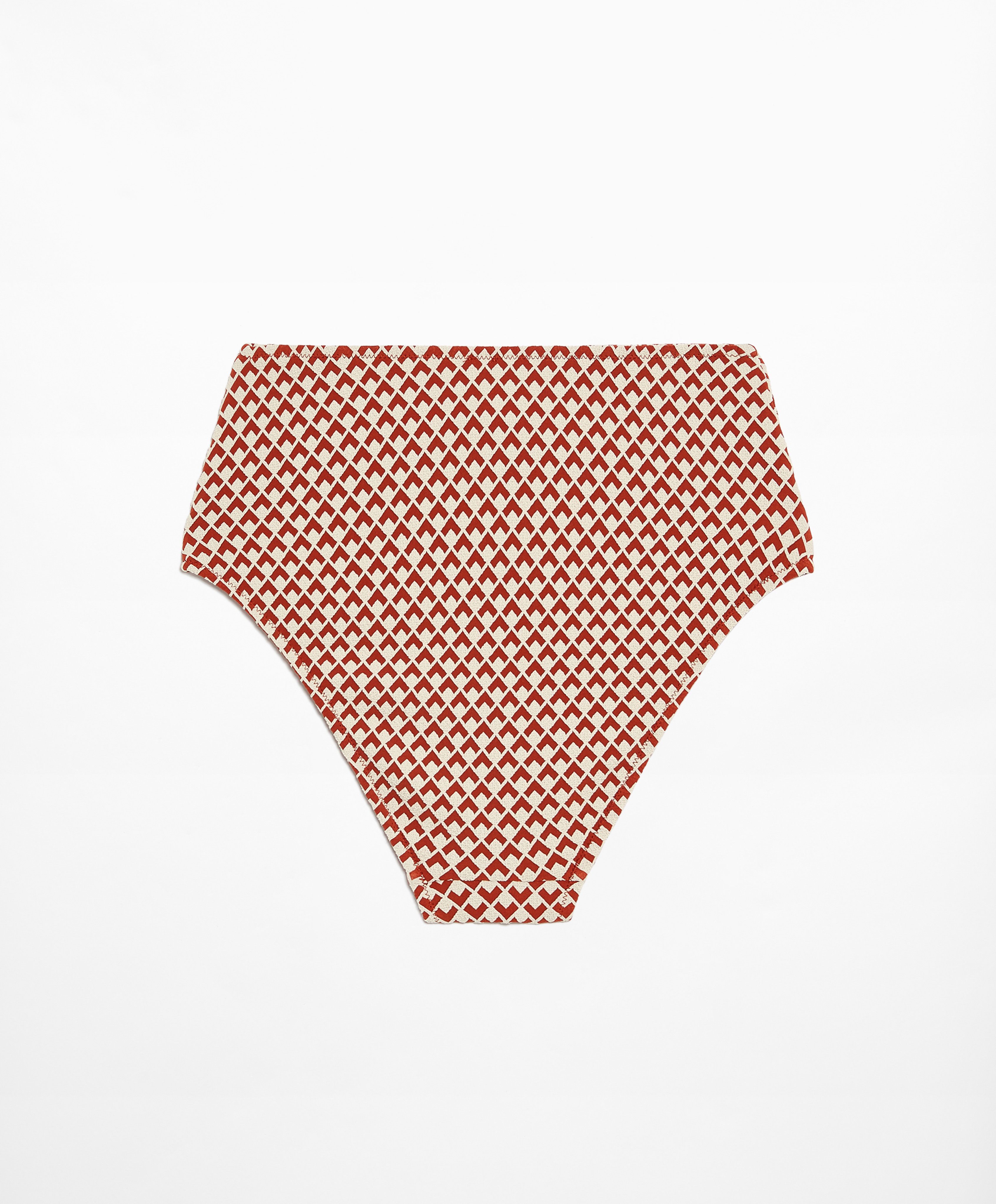 Geometric jacquard high-rise bikini briefs