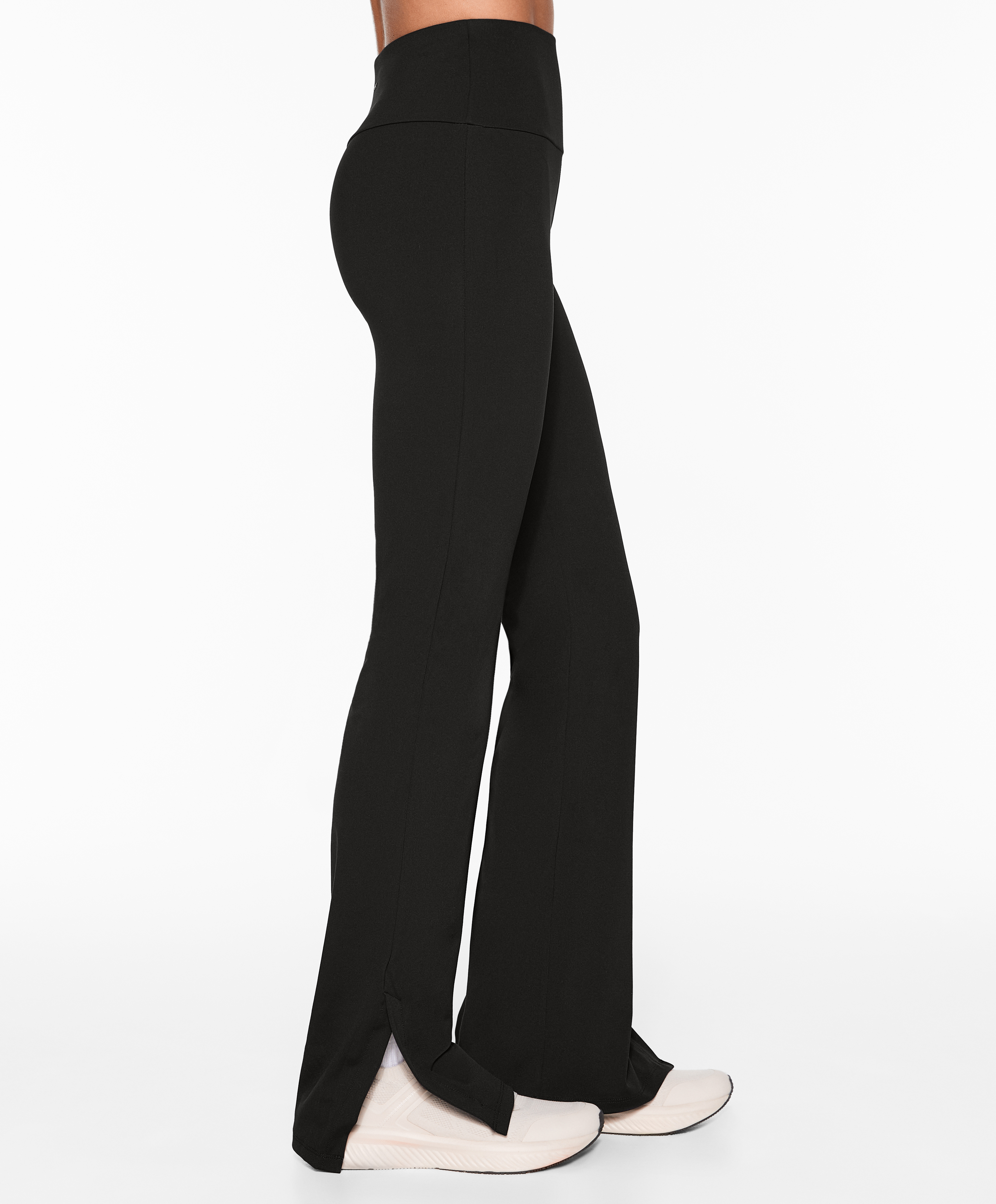 Comfortlux slit flare trousers