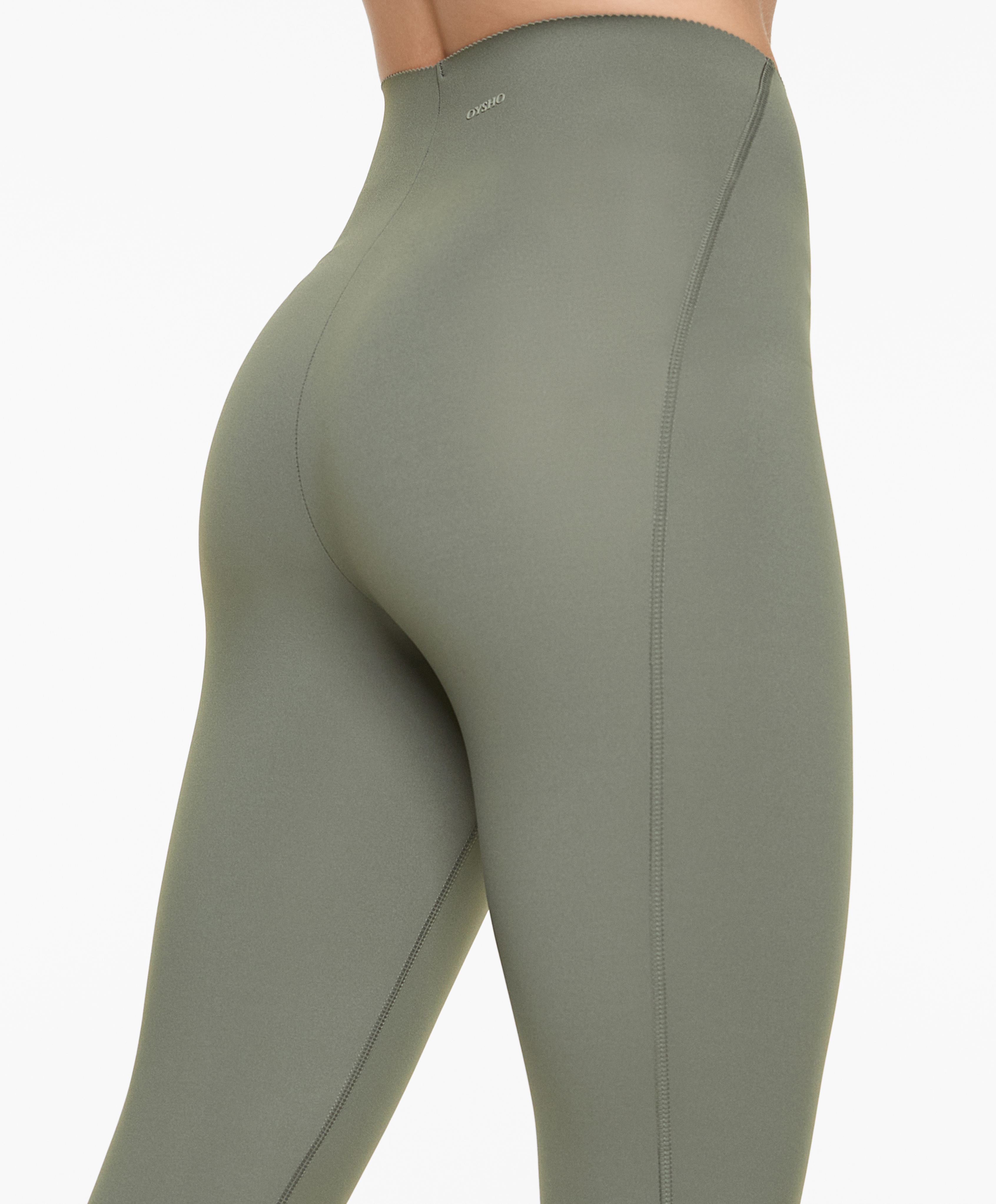 Compressive core control ankle-length leggings