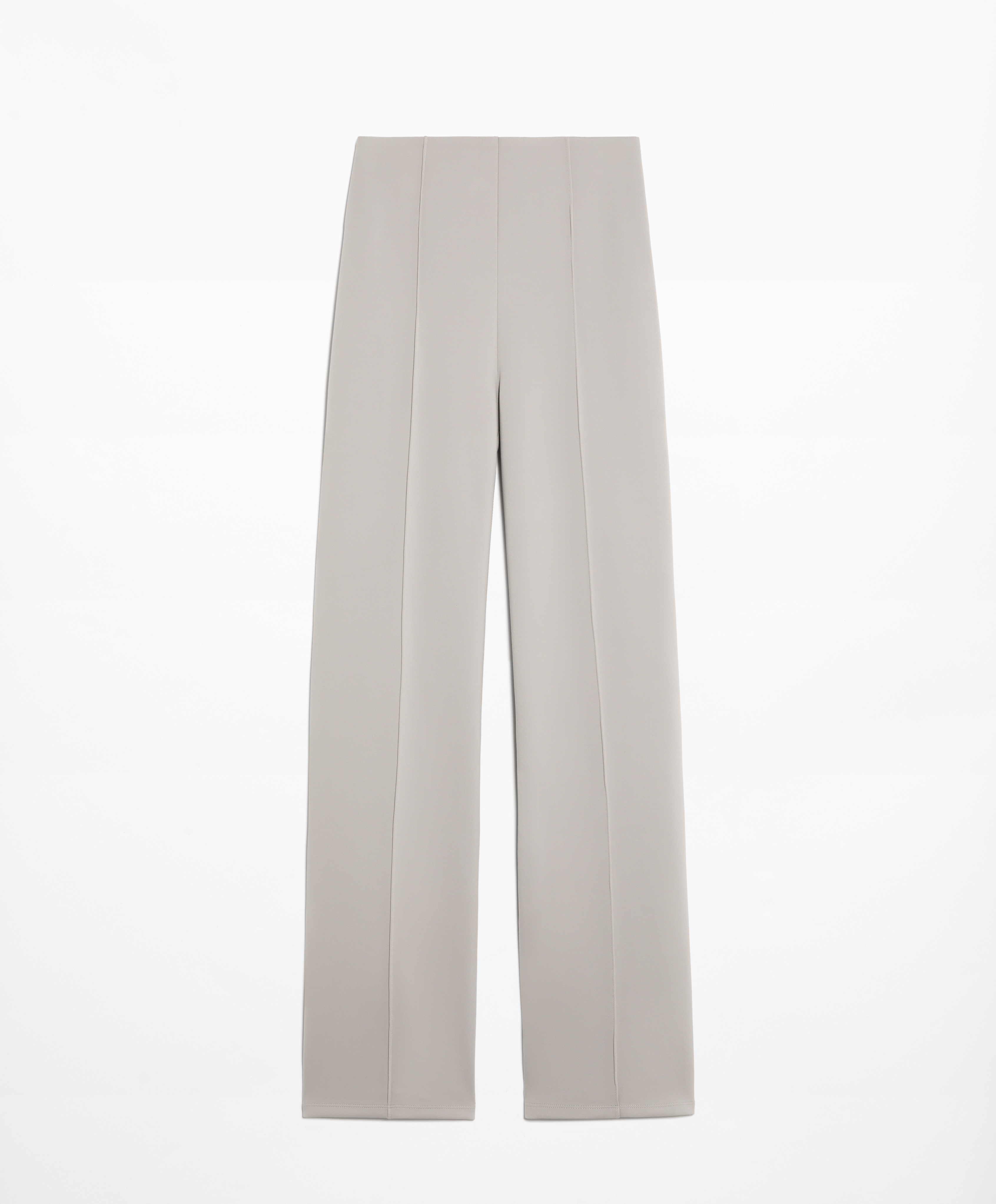 Neoprene-effect straight-leg trousers