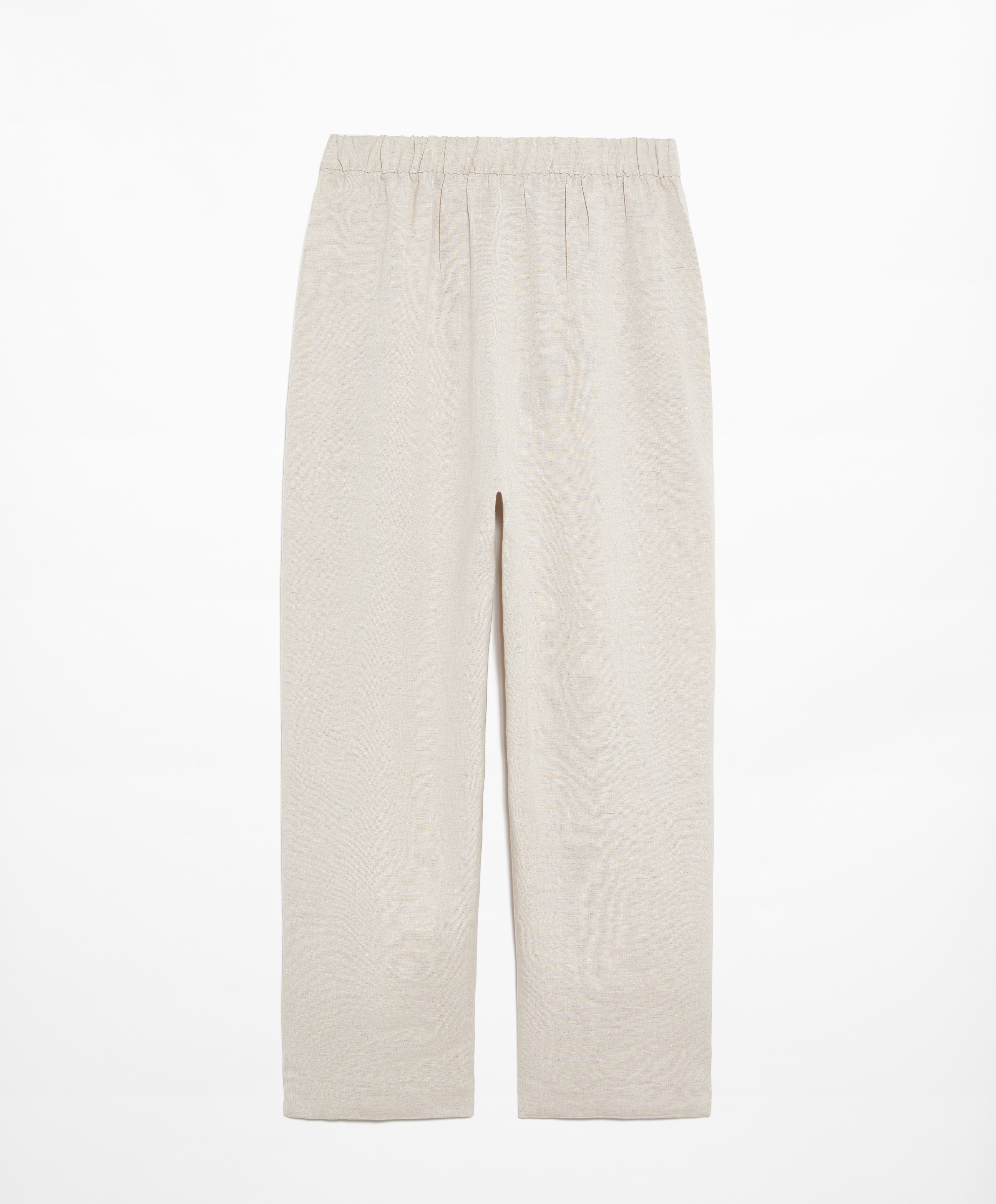 Slim-fit trousers with linen