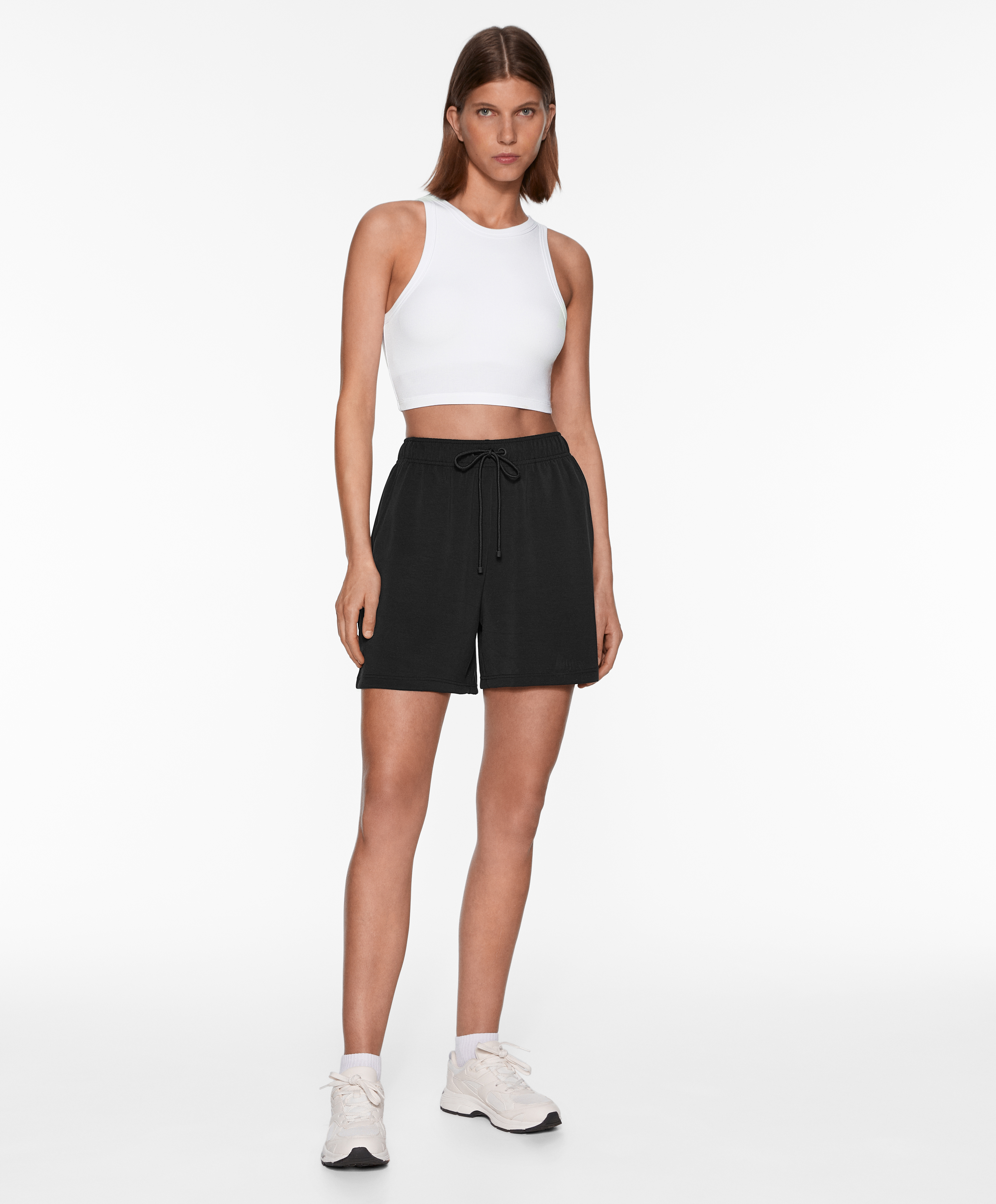 Soft-touch Bermuda shorts with modal