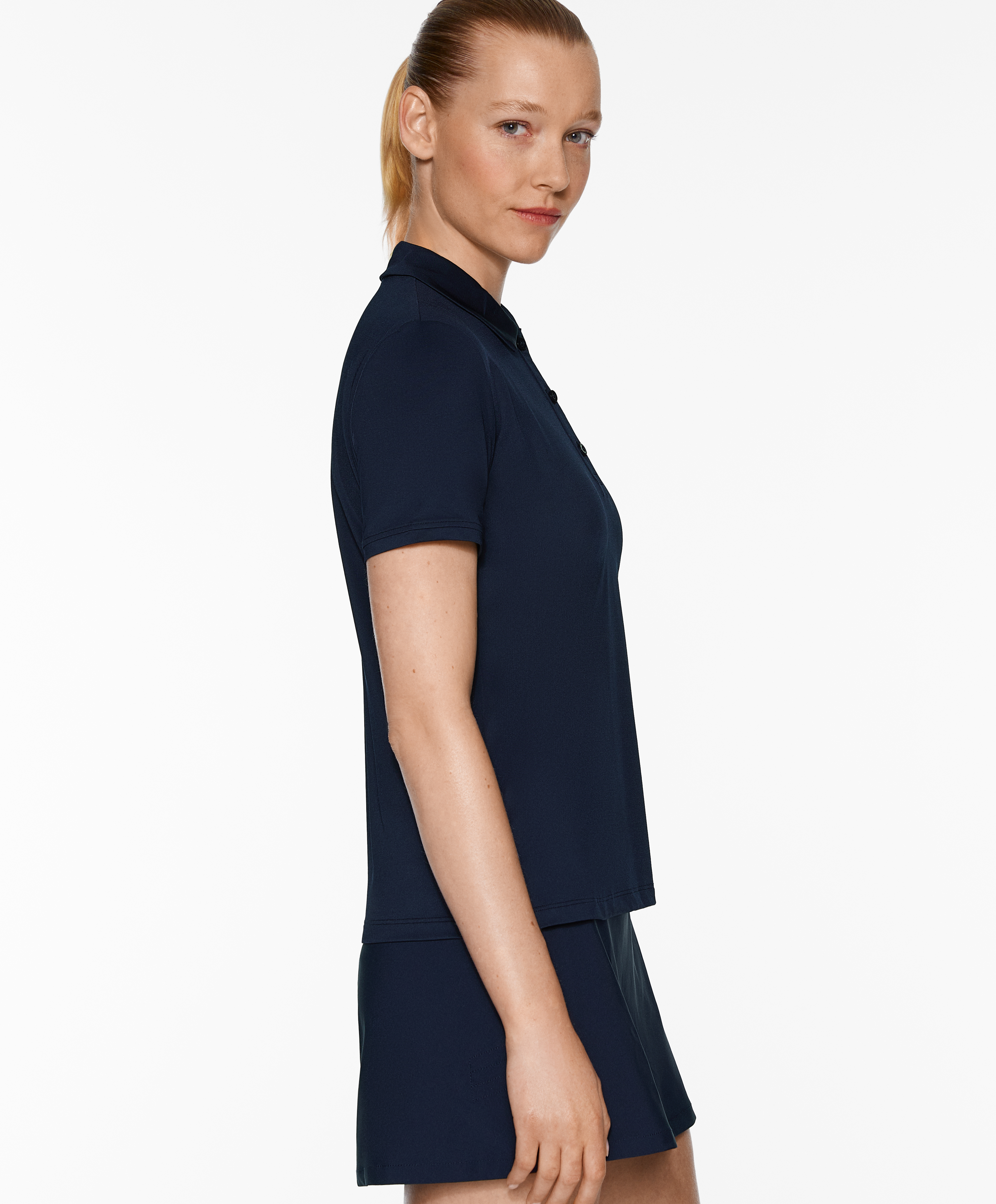 Short-sleeved technical polo shirt