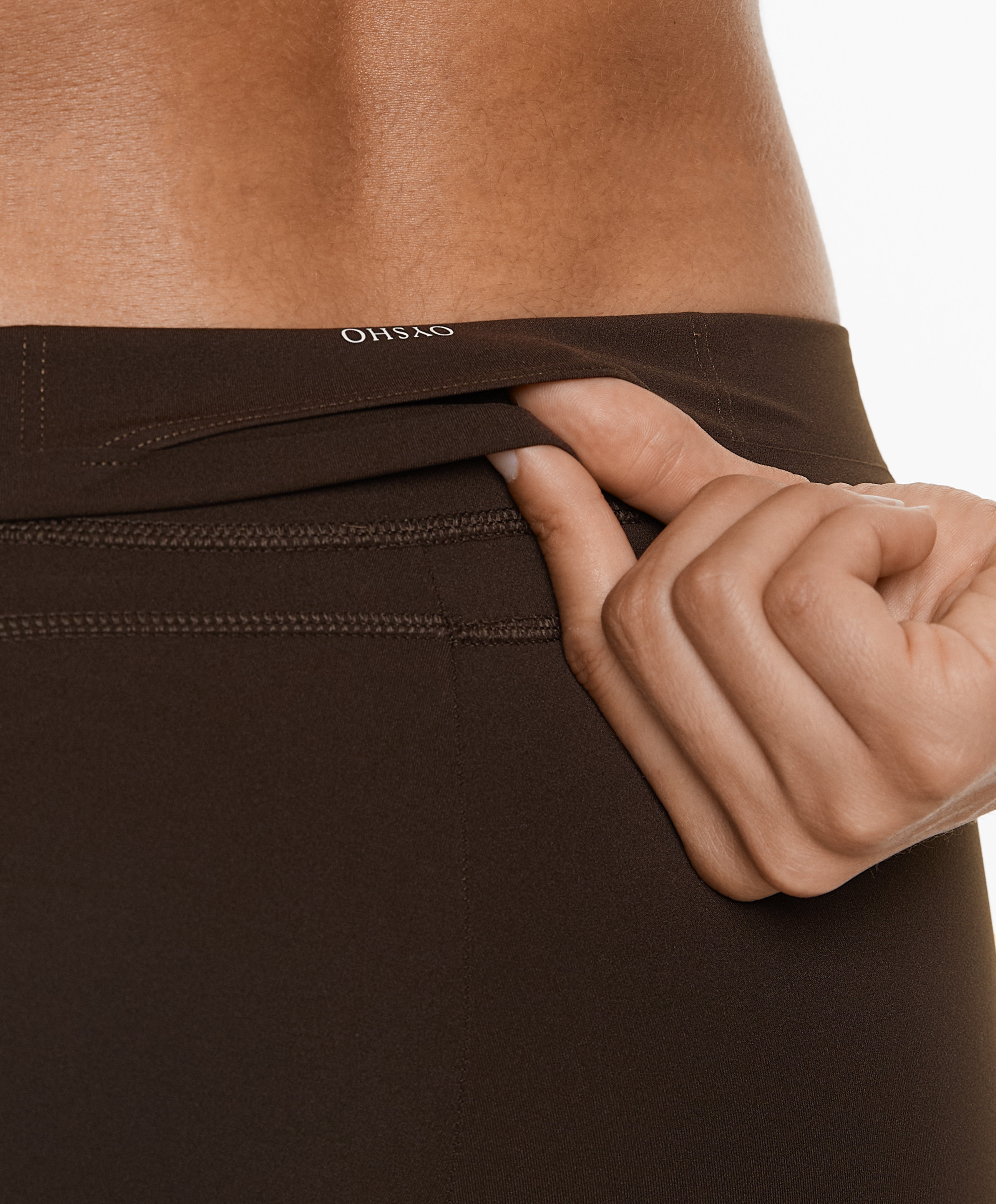 Compressive running high-rise 65cm ankle-length leggings