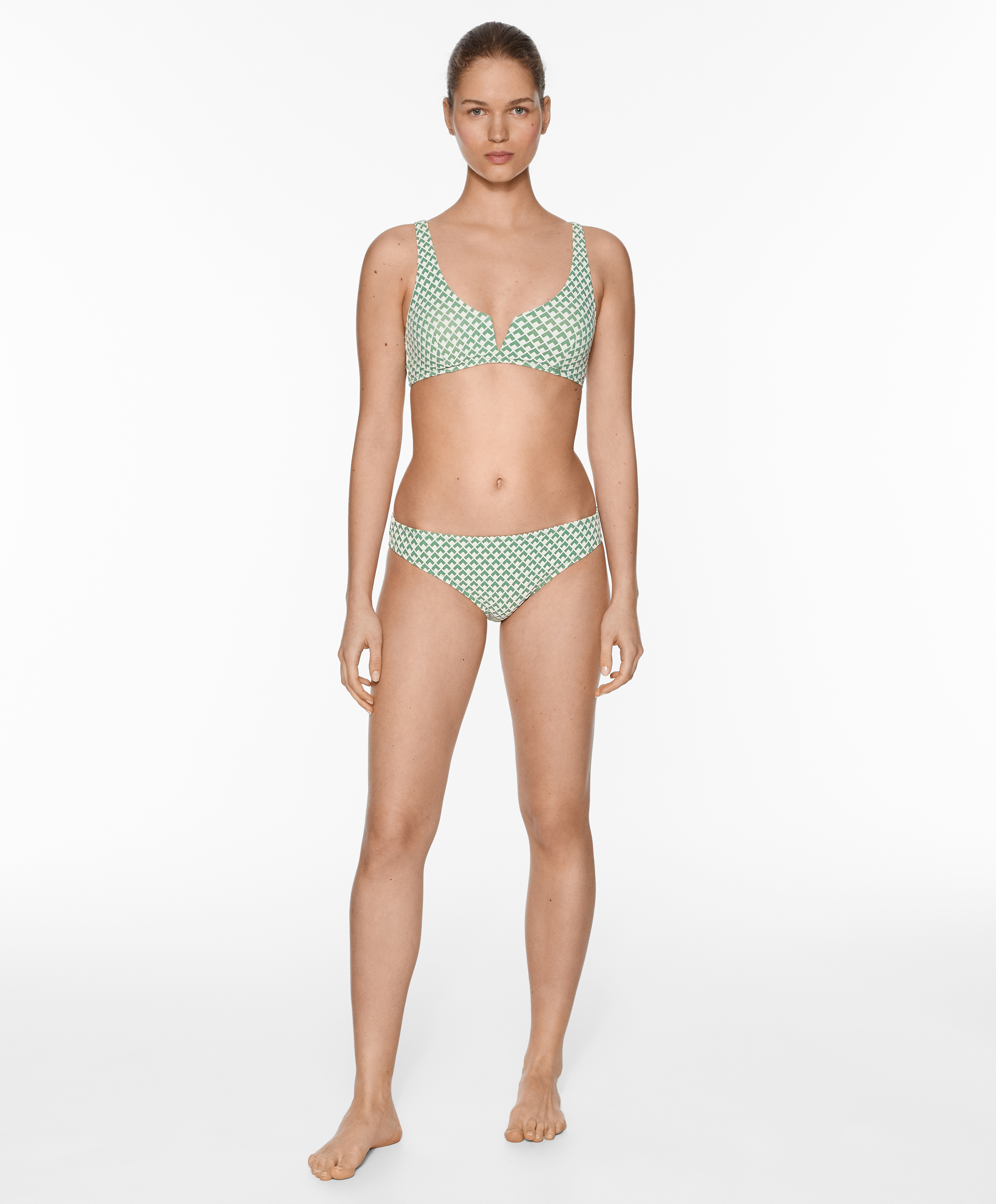 Geometric jacquard classic bikini briefs