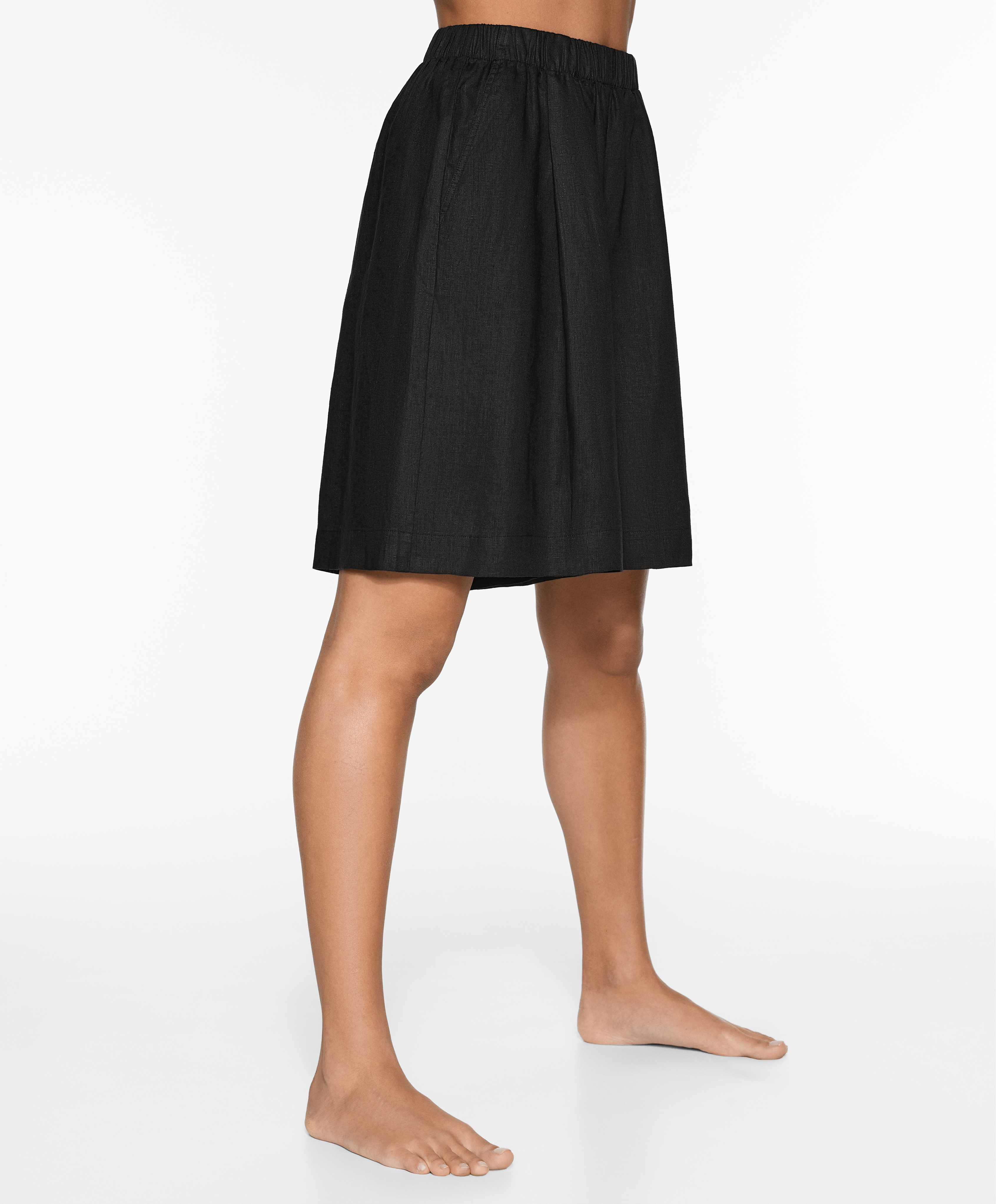 100% linen Bermuda shorts