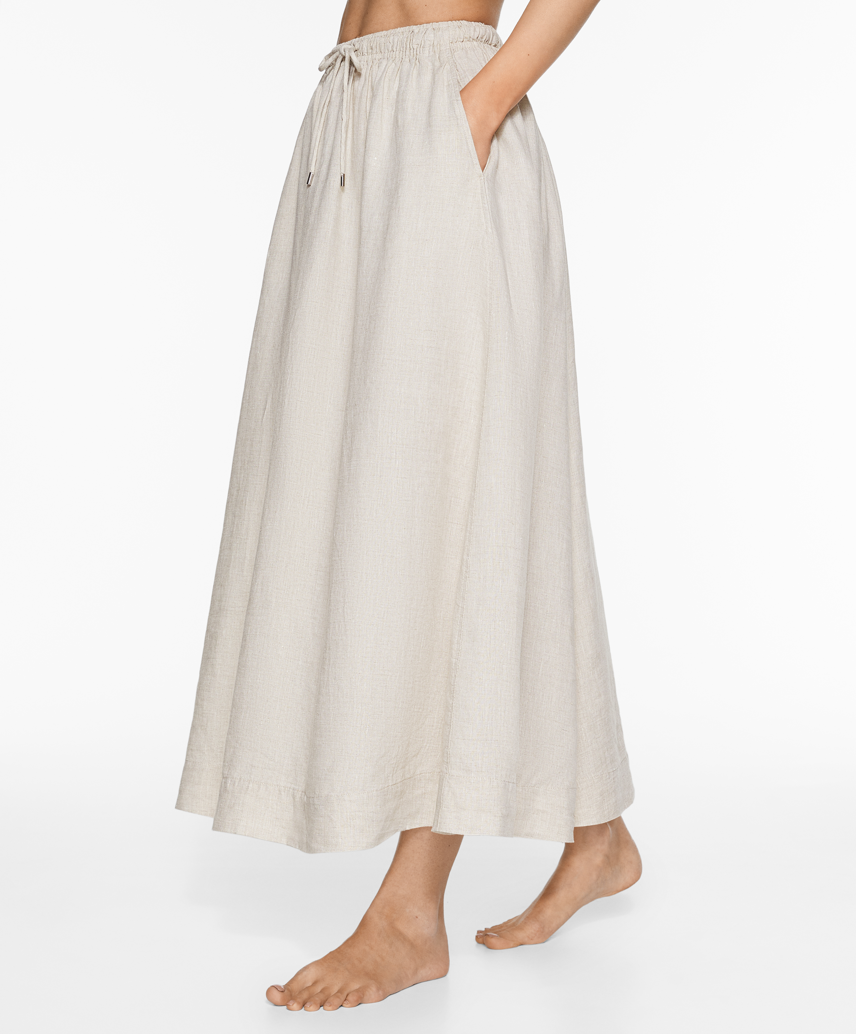 Long 100% linen skirt