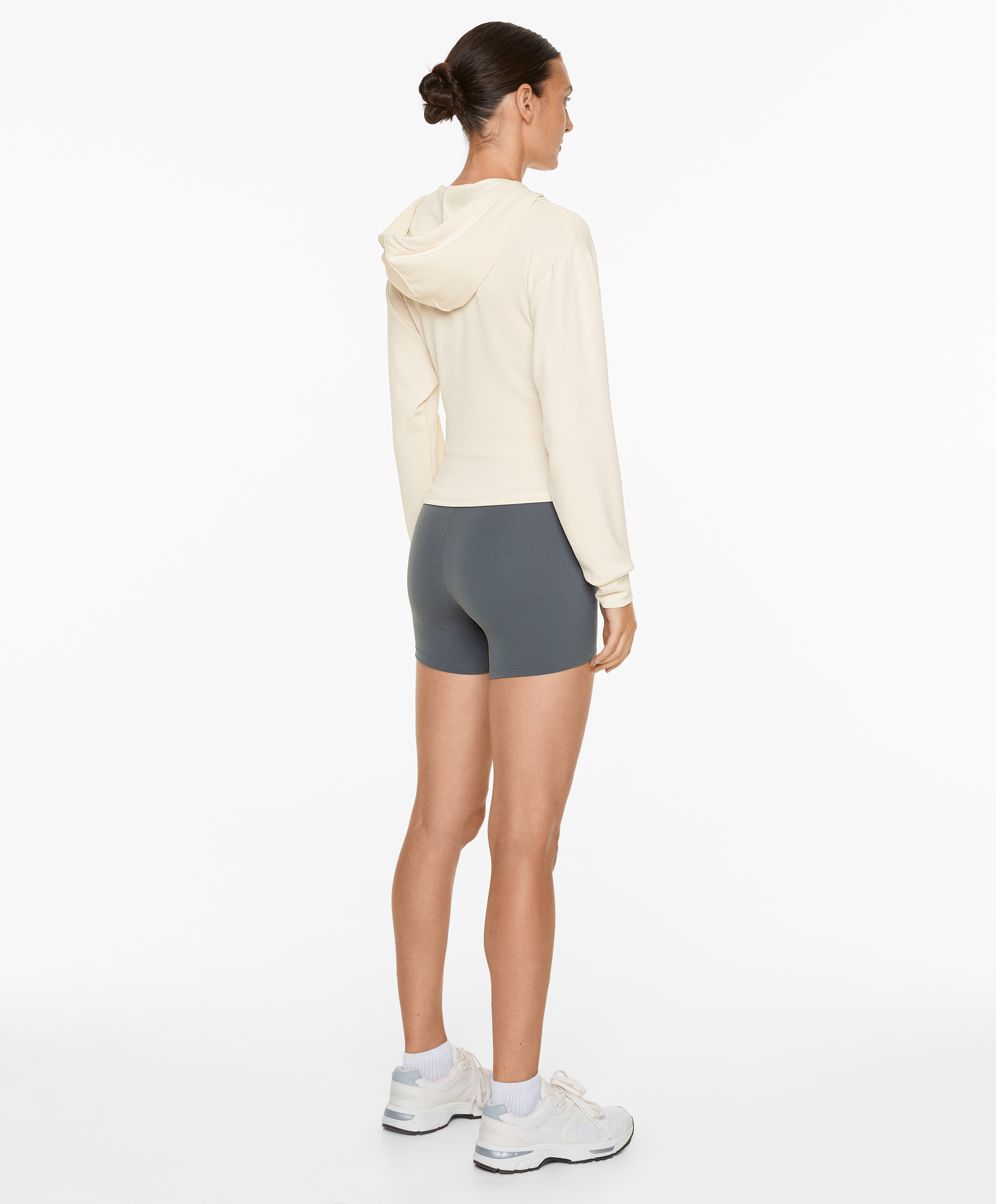 Crop wrap sweatshirt with modal