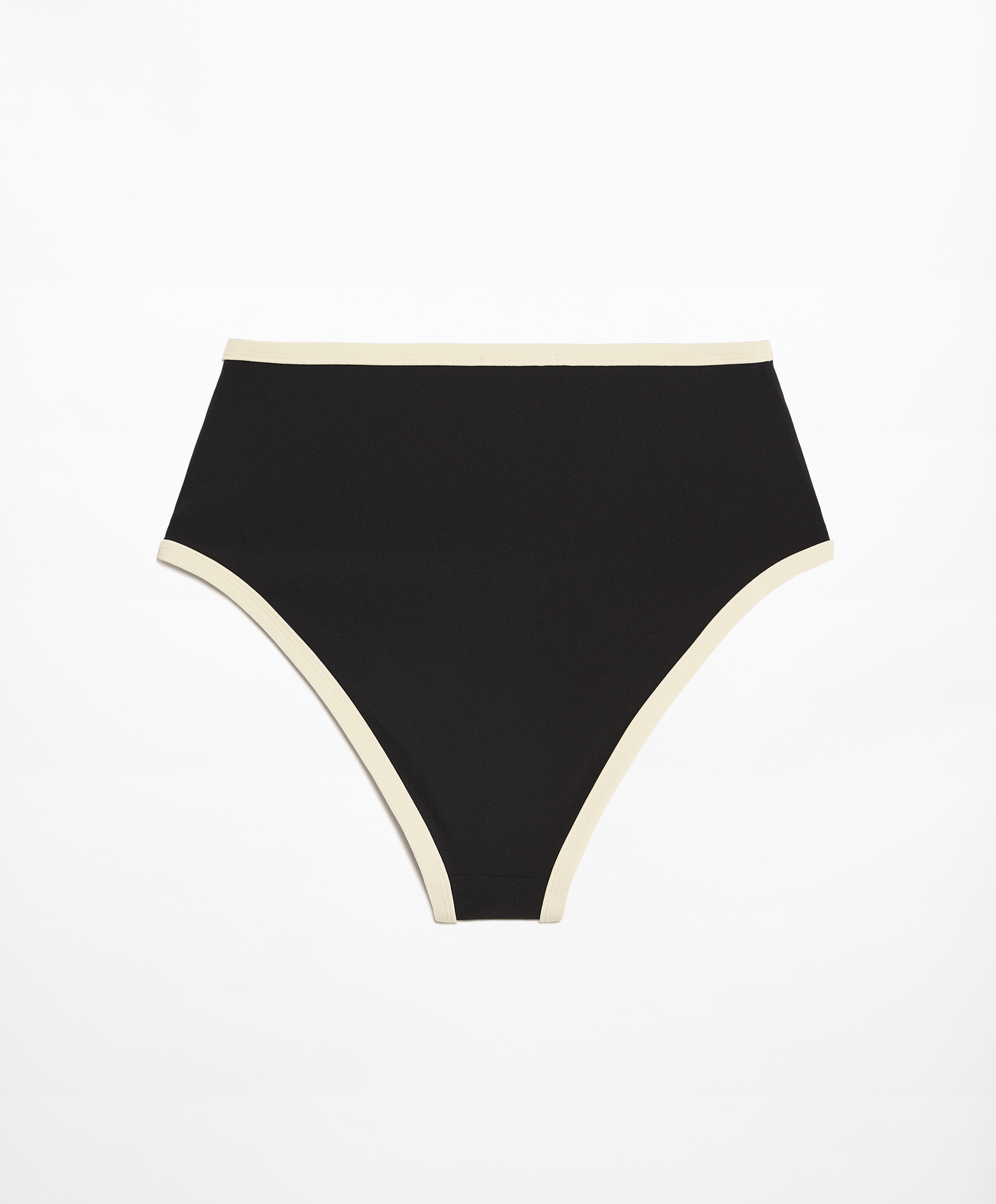 Contrast trim high-coverage bikini briefs