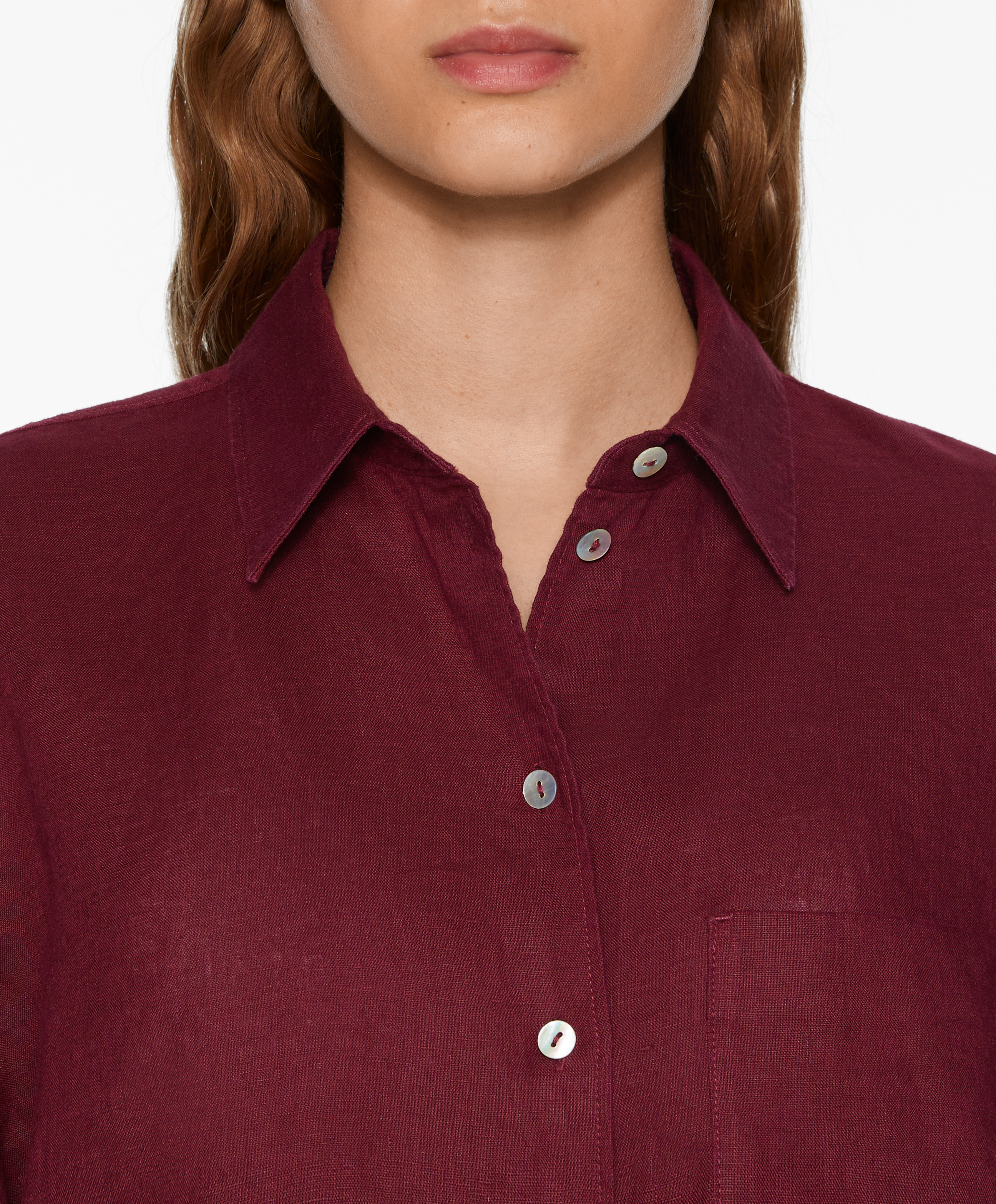 100% linen long-sleeved shirt