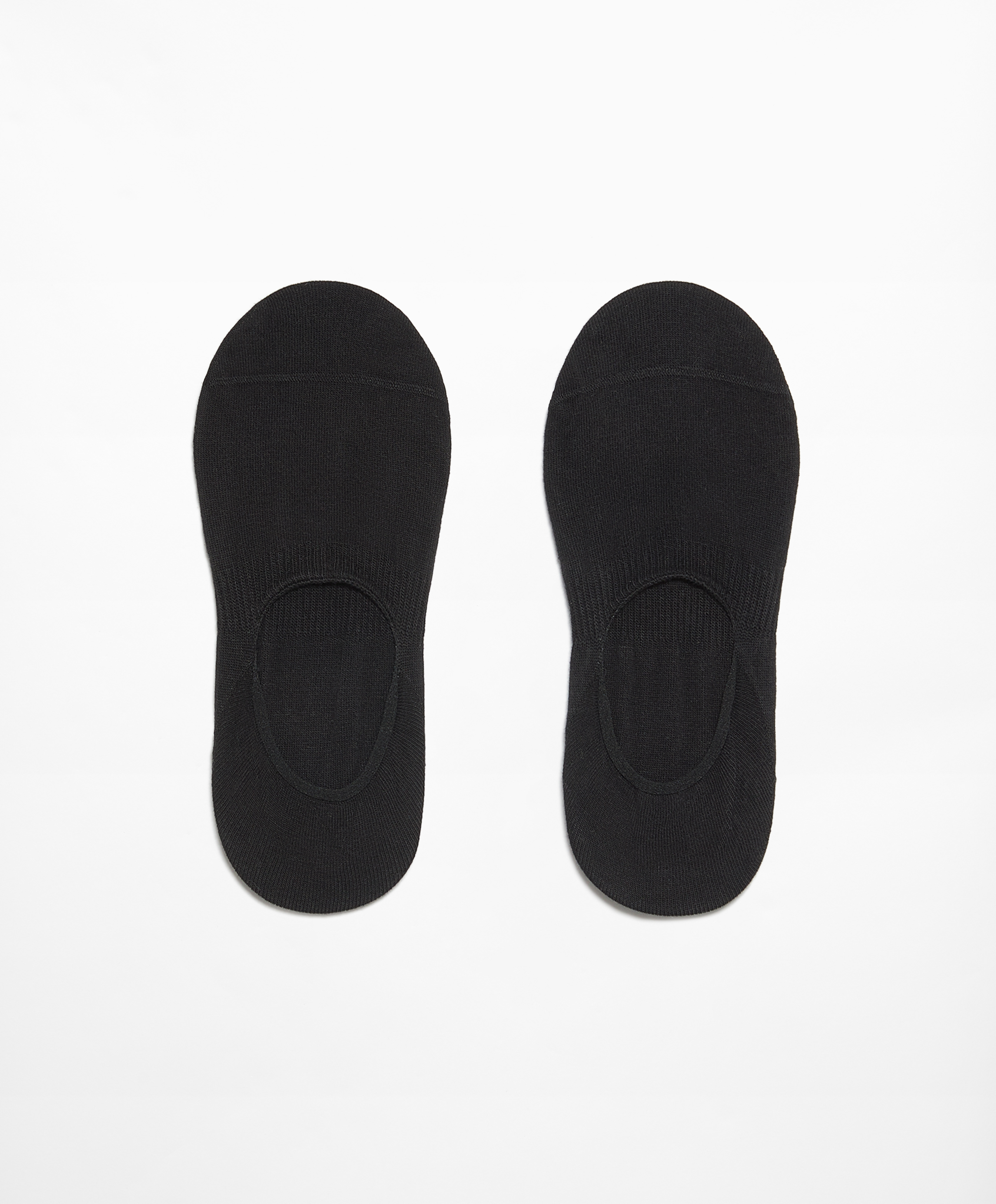 2 pairs of high-cut cotton blend invisible socks