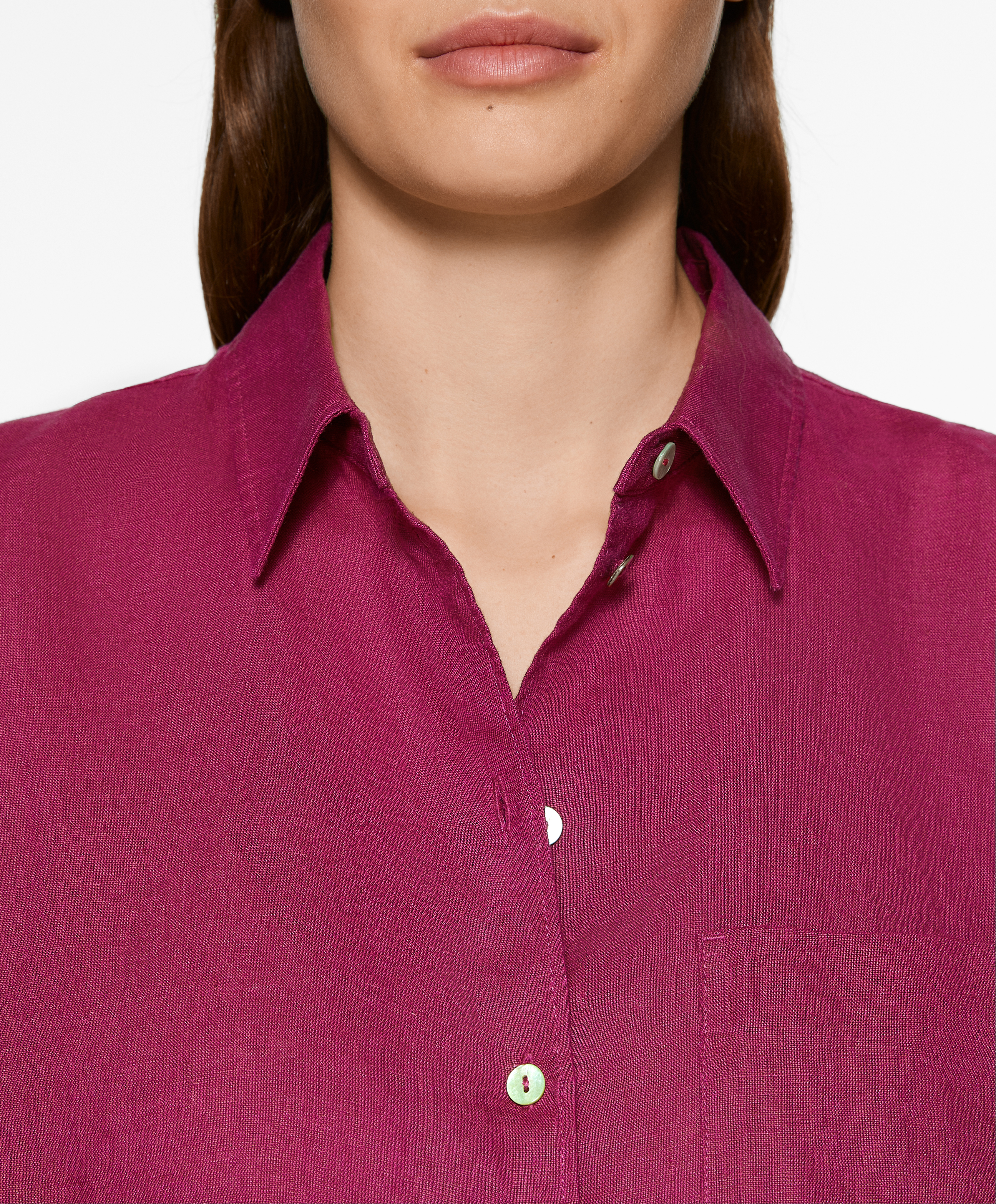 100% linen long-sleeved shirt