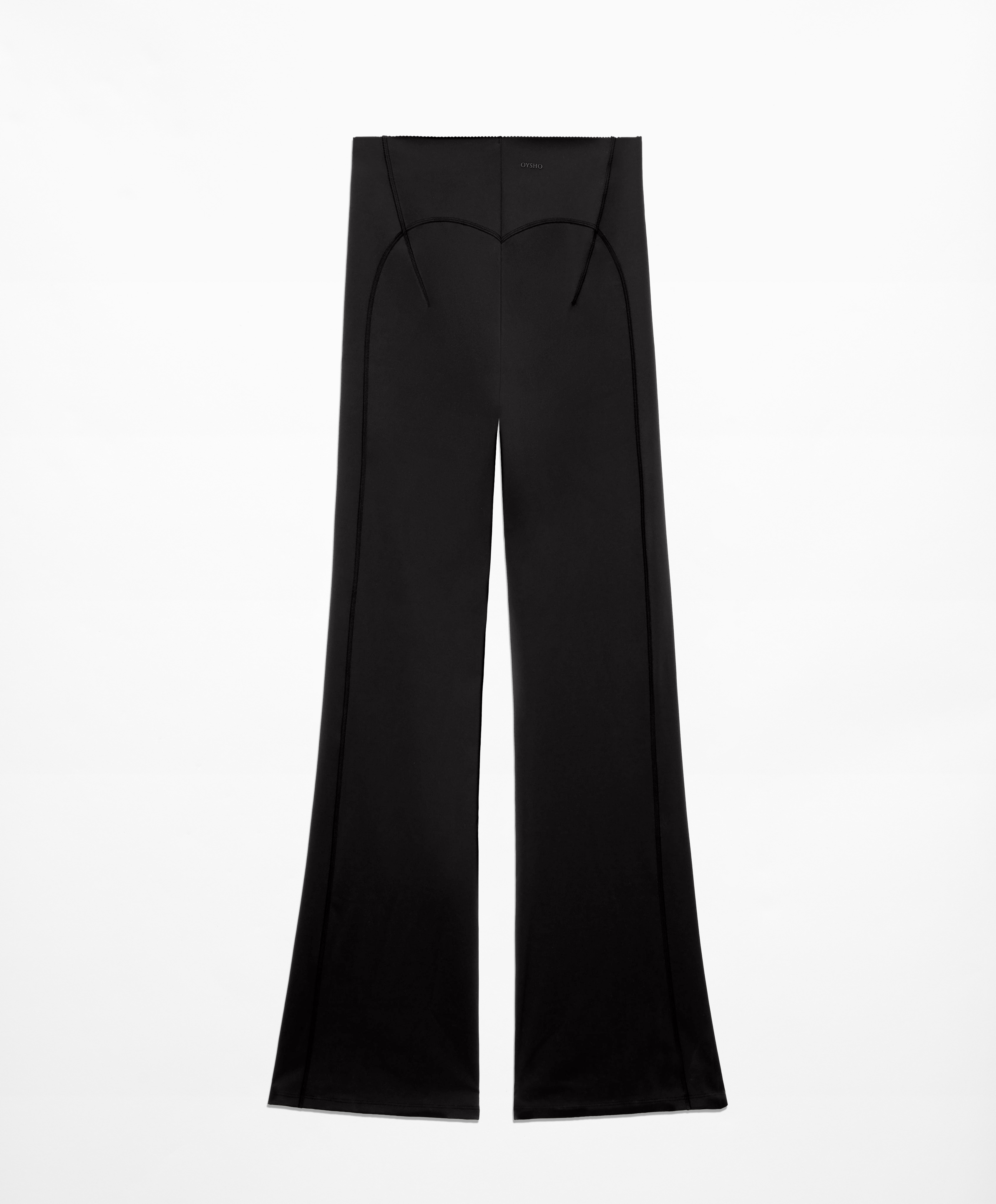 Raise up compressive flare trousers