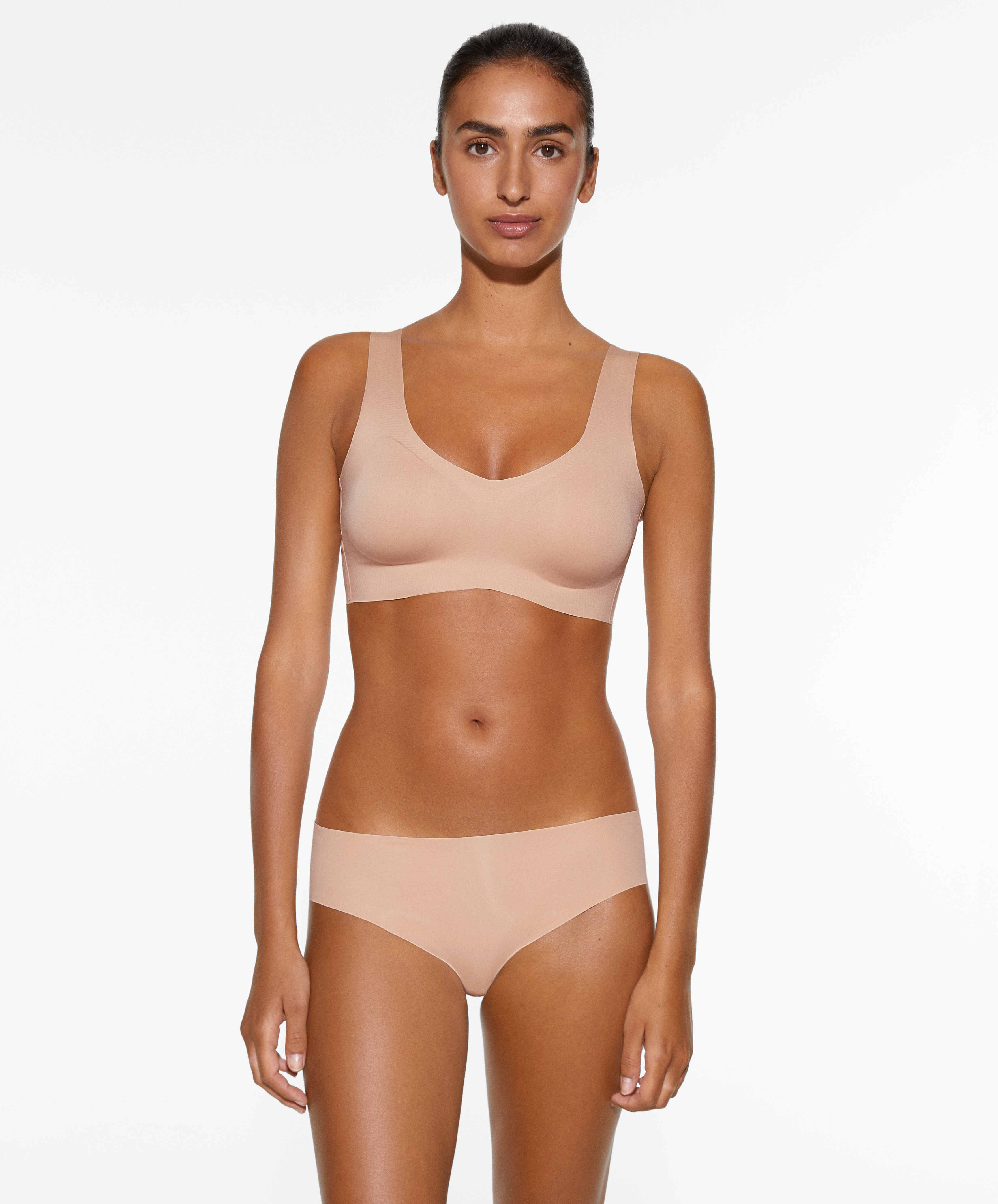 Invisible laser-cut bra top