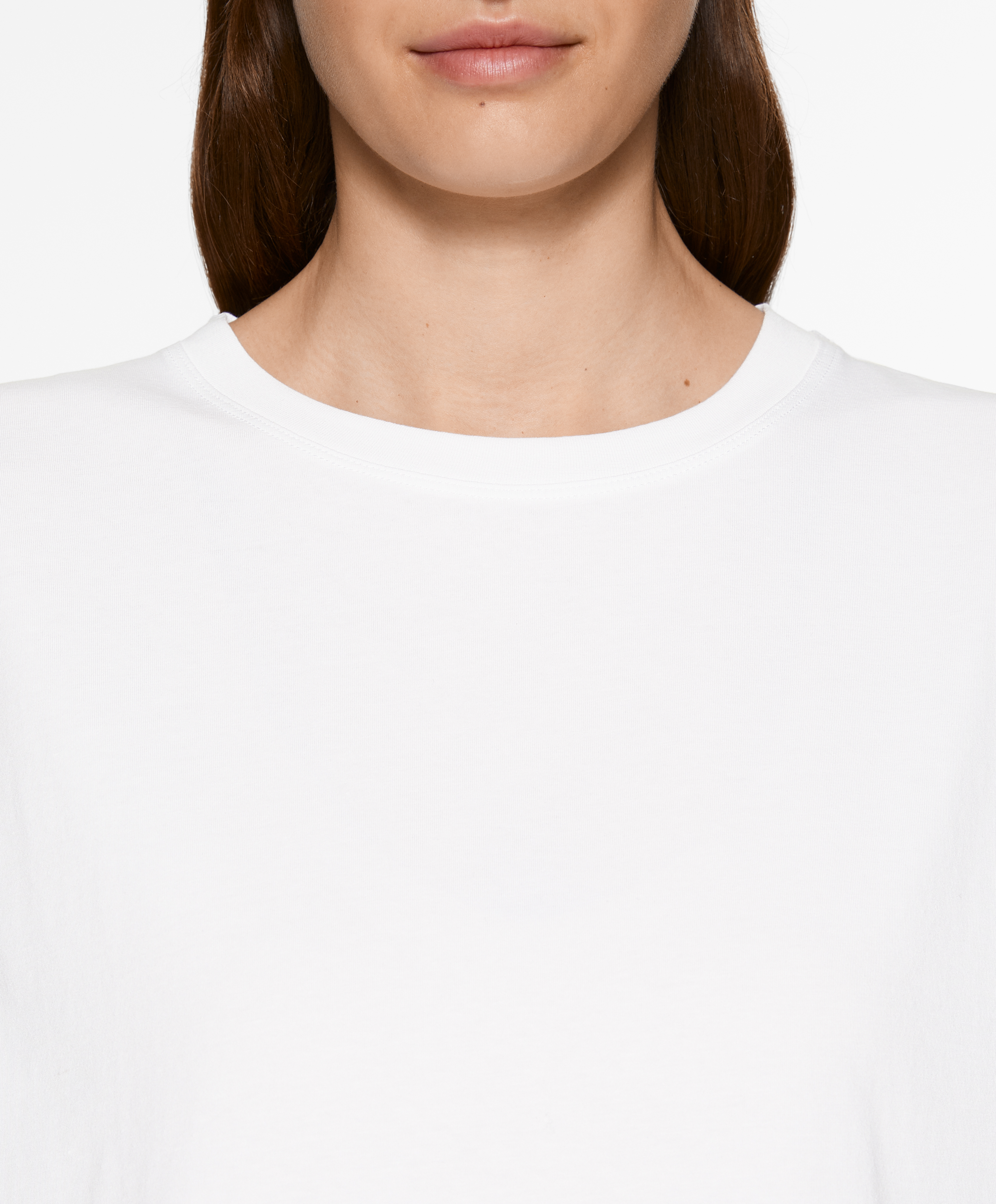 Cotton blend sleeveless seamless T-shirt