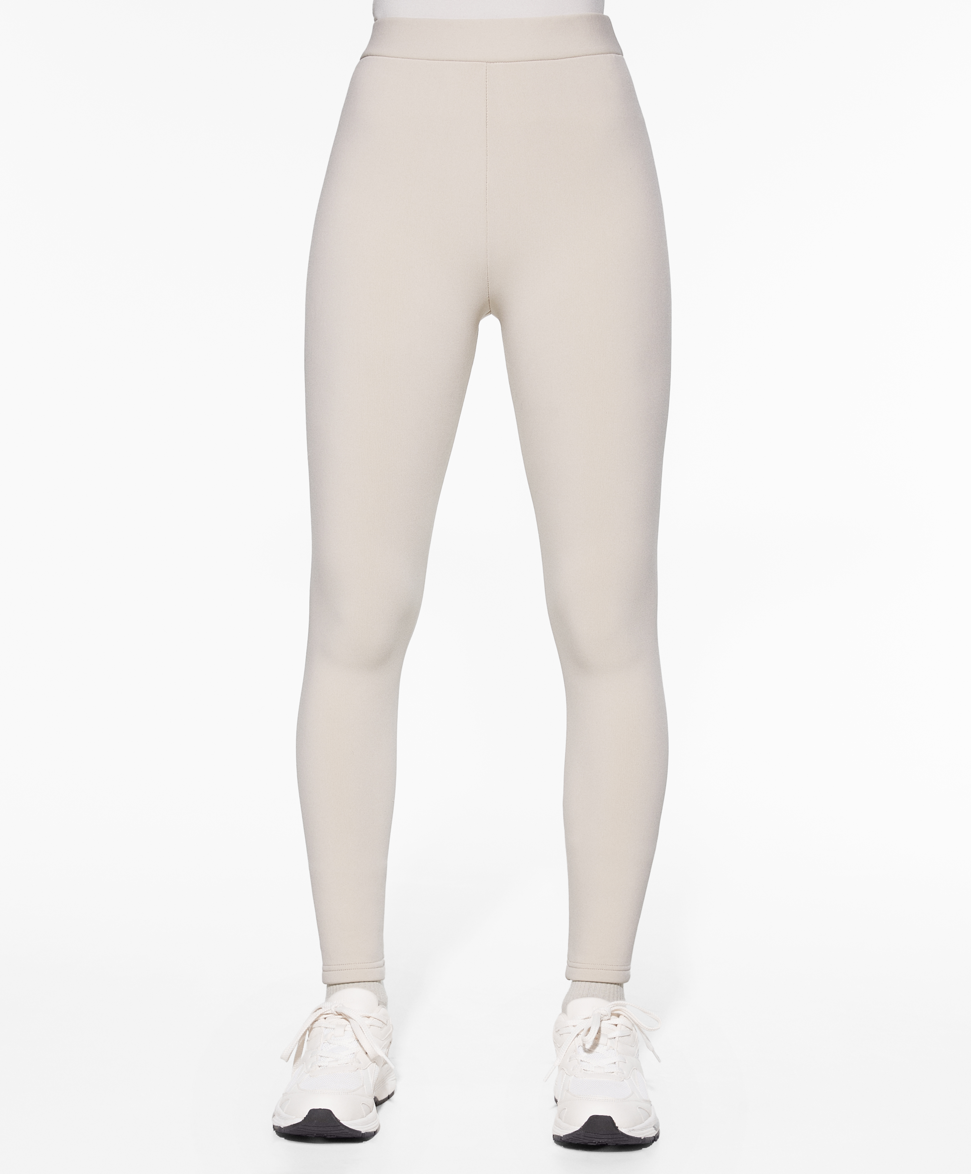 Super-extra-warm seamless 65cm ankle-length leggings