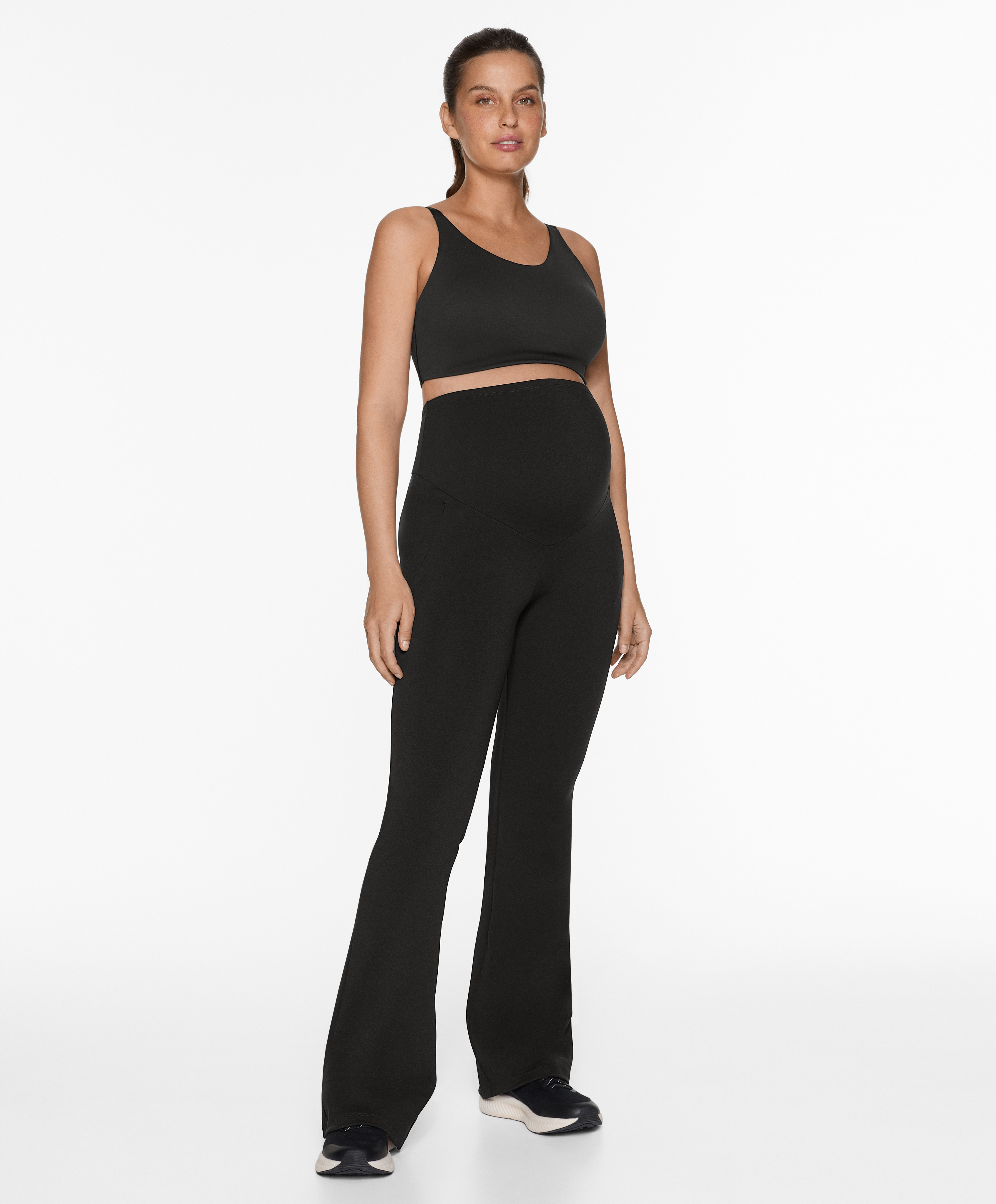 Warm maternity flare trousers