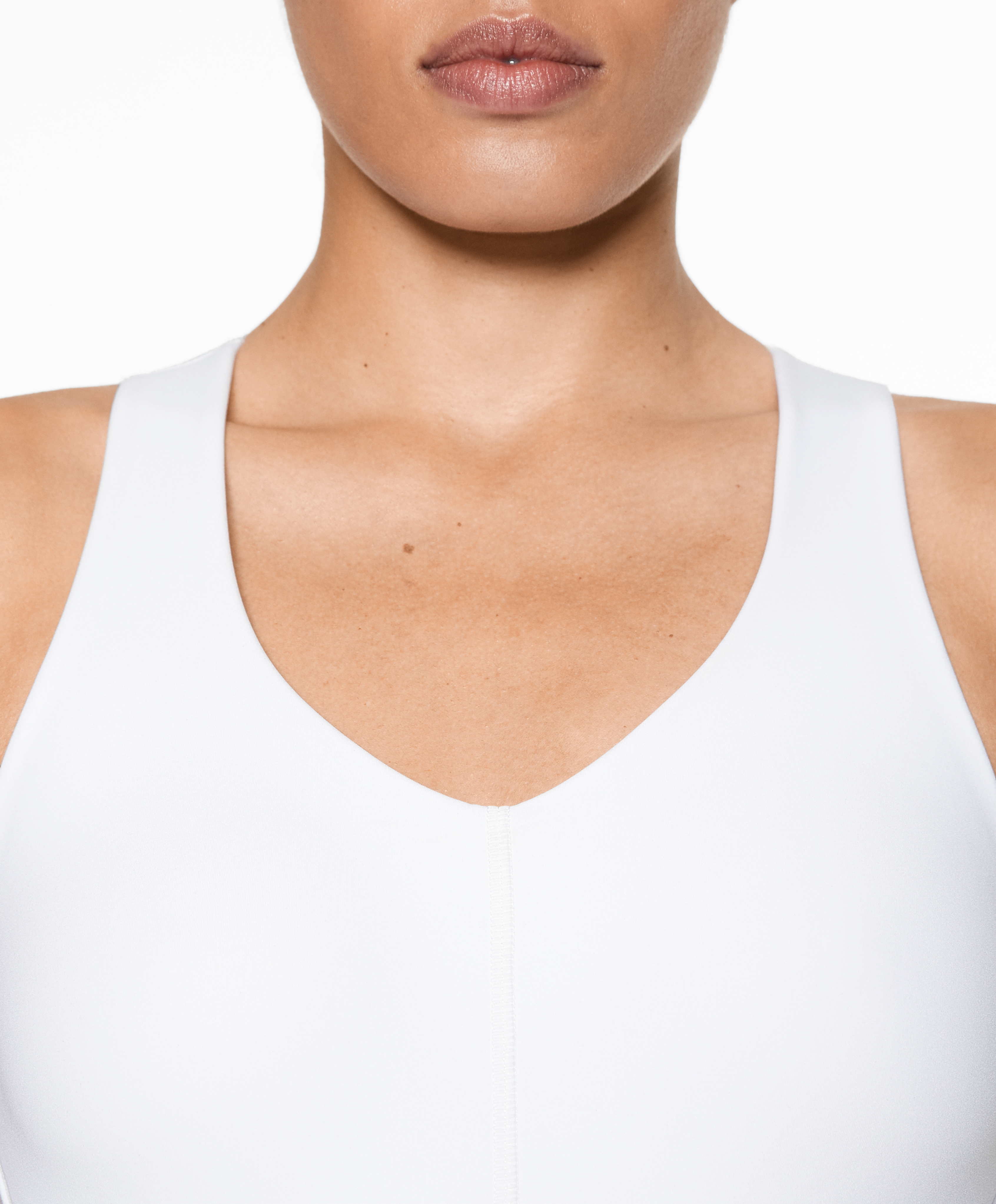 Reflective strap compressive tank top