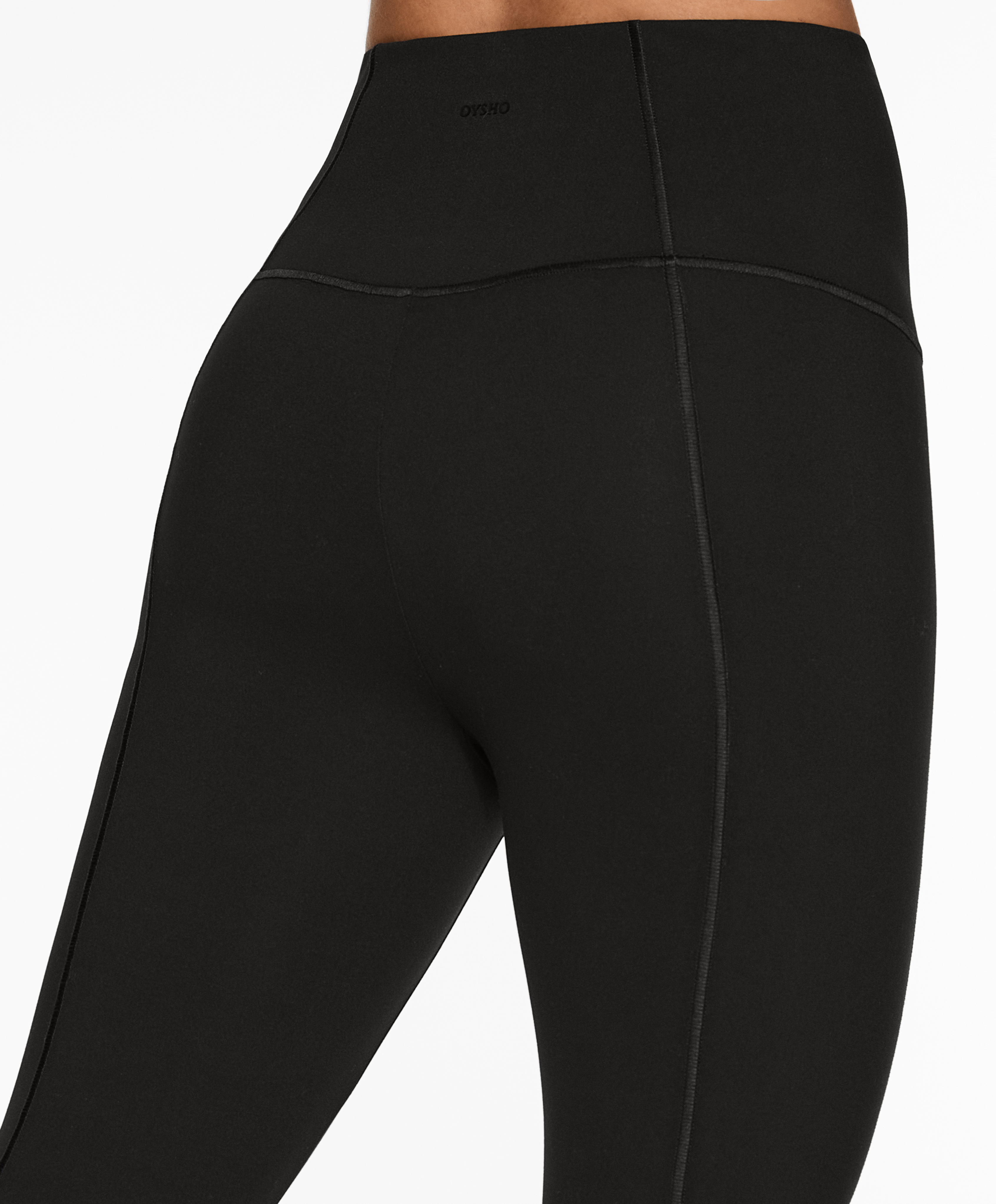 Comfortlux super-high-rise 65cm ankle-length leggings with overlocking detail