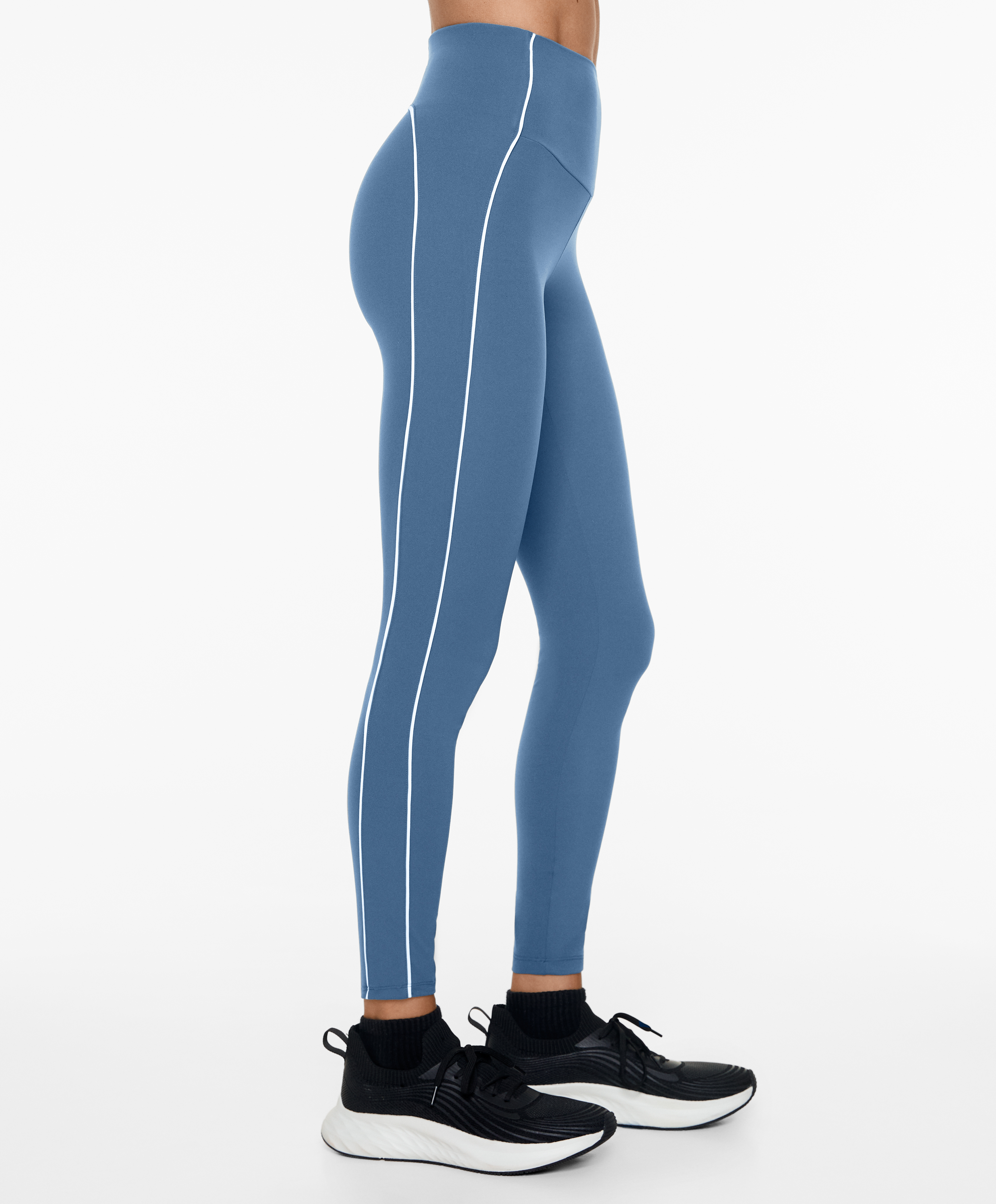 Piping Comfortlux high-rise 65cm ankle-length leggings
