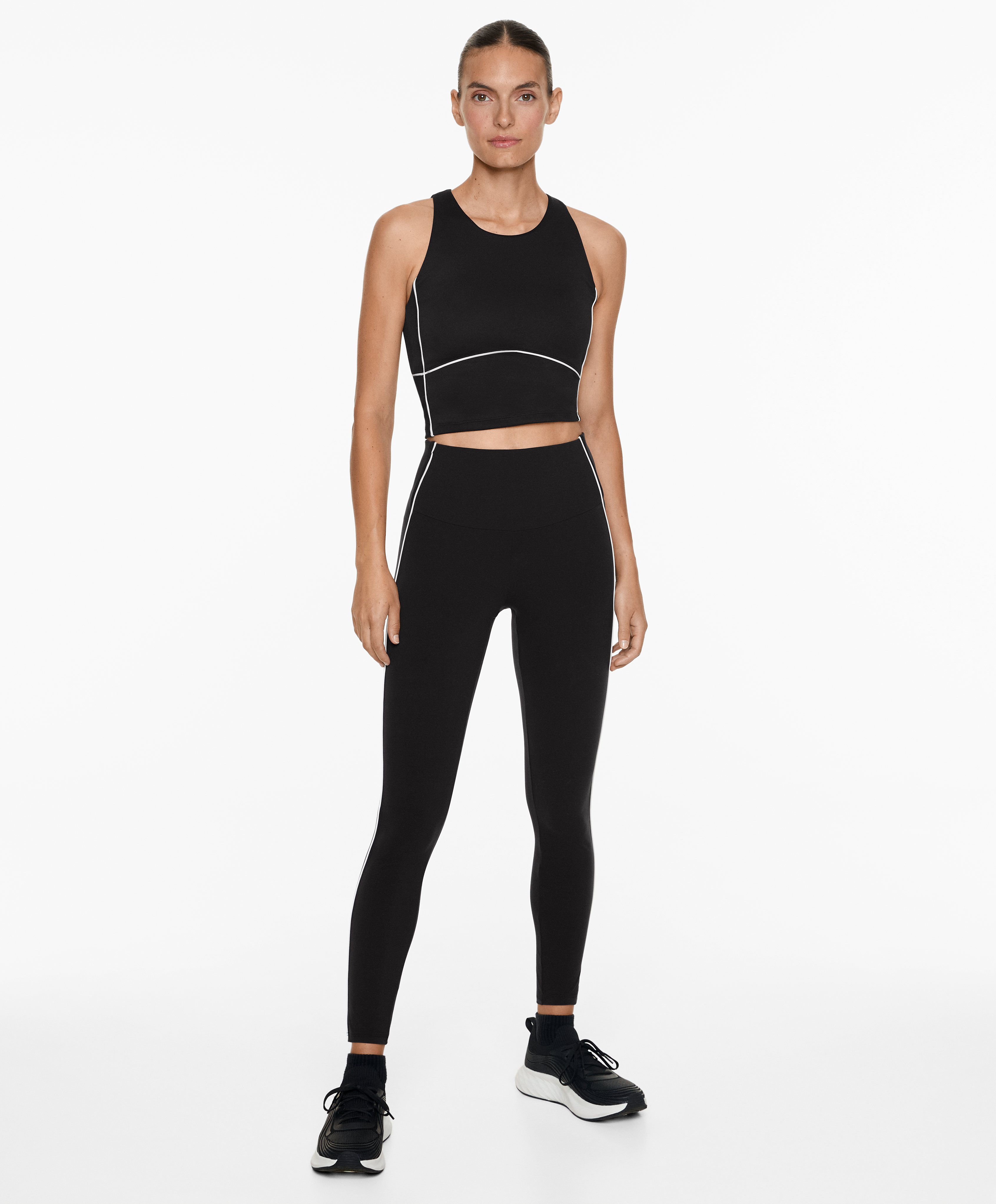 Piping Comfortlux high-rise 65cm ankle-length leggings