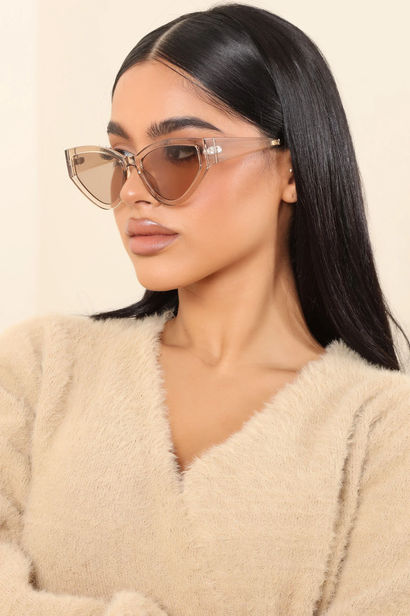The Baddest In Town Sunglasses - Nude