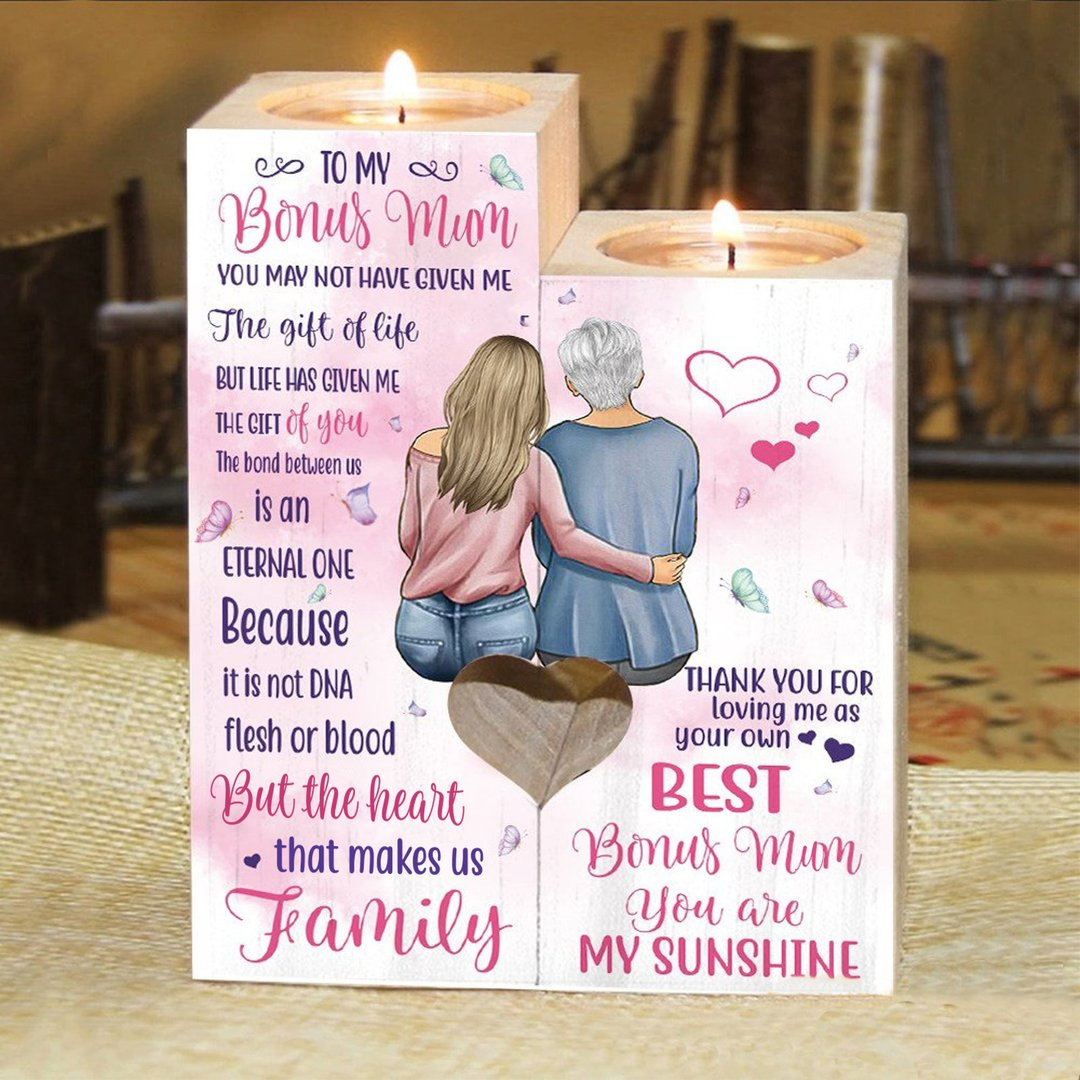 To My Bonus Mom - You Are My Sunshine -  Candle Holder