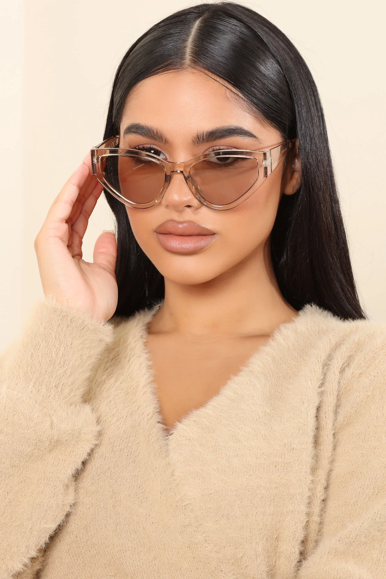 The Baddest In Town Sunglasses - Nude