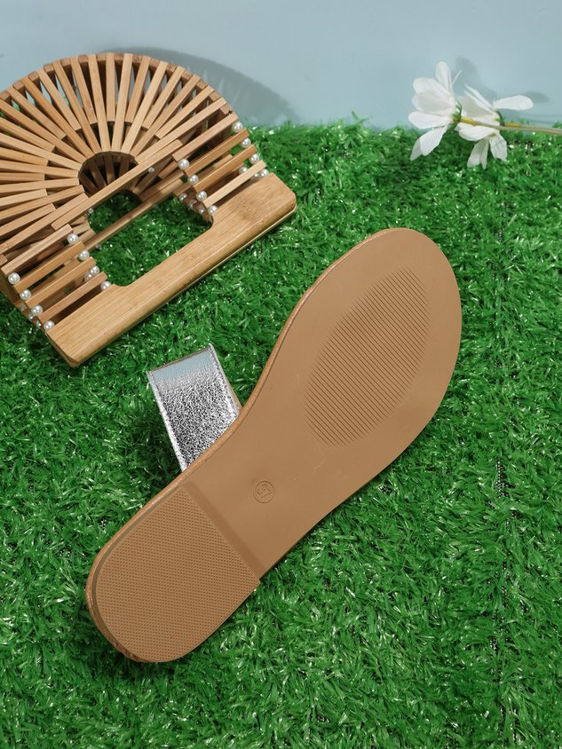 Stripe Woven Resort Beach Sandals