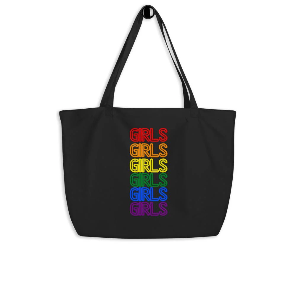 Girls Girls Girls Large Organic Tote Bag