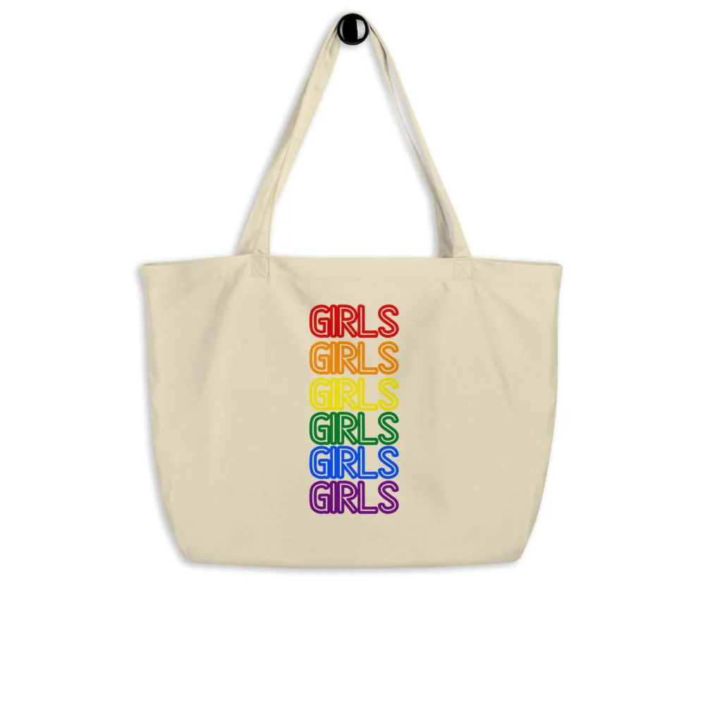 Girls Girls Girls Large Organic Tote Bag