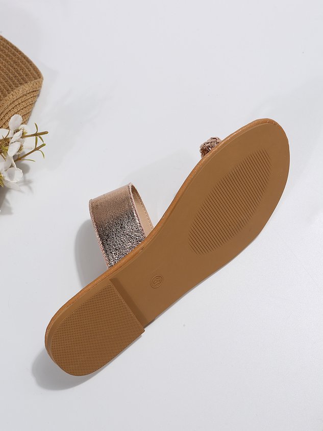 Stripe Woven Resort Beach Sandals