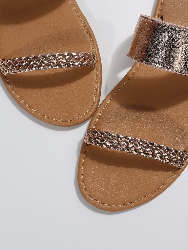 Stripe Woven Resort Beach Sandals