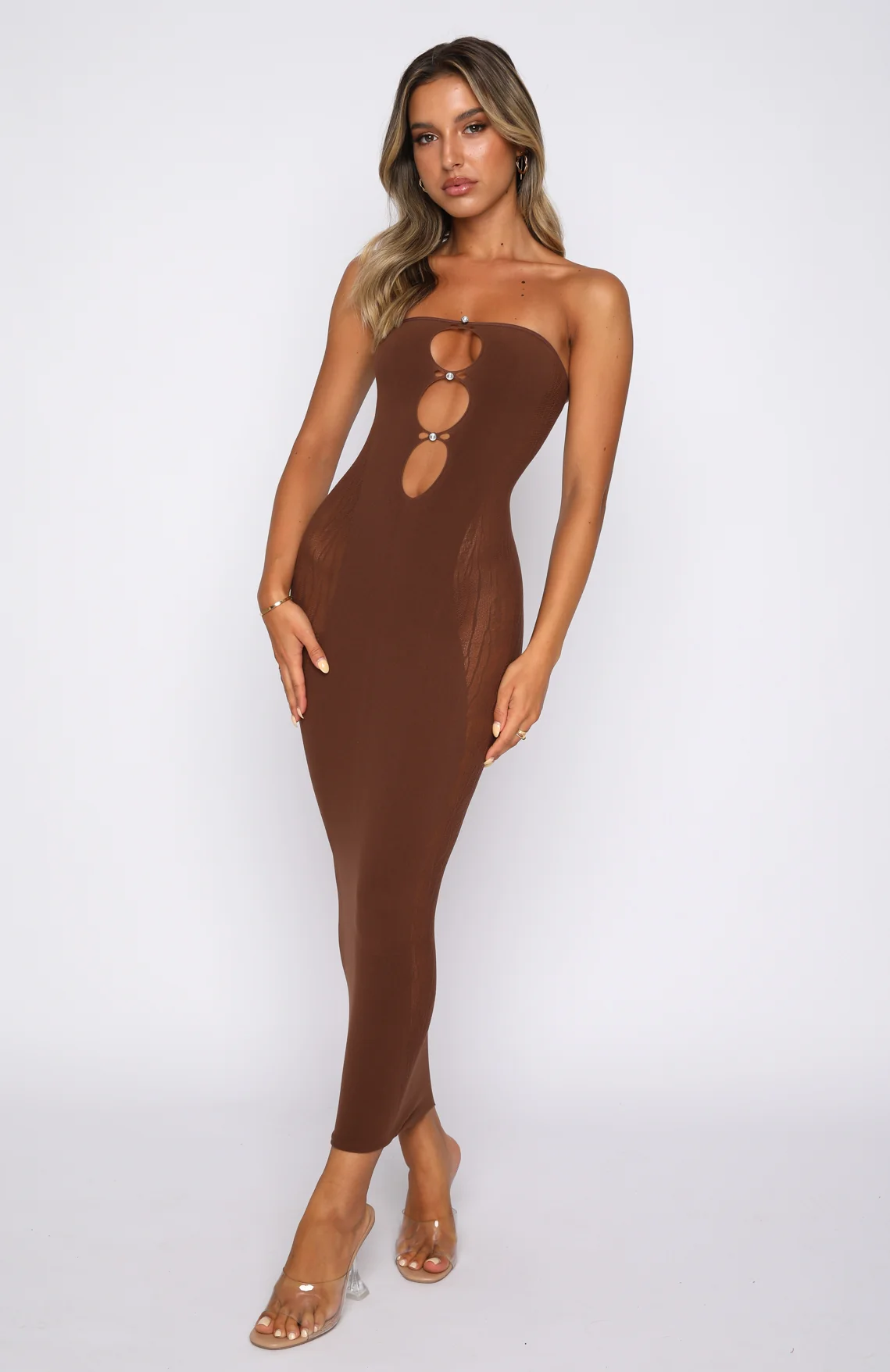 Your Peace Midi Dress Chocolate