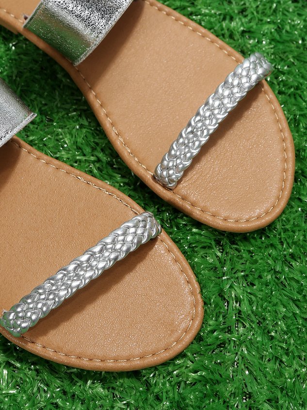 Stripe Woven Resort Beach Sandals